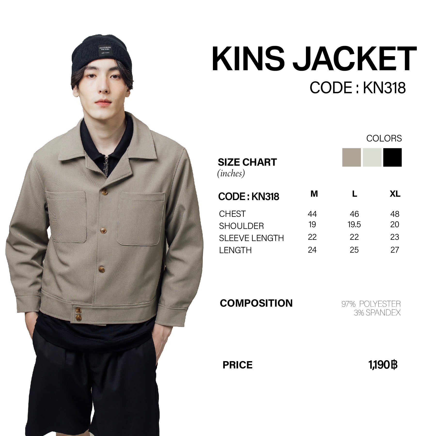 KINS | CROPPED JACKET KN318