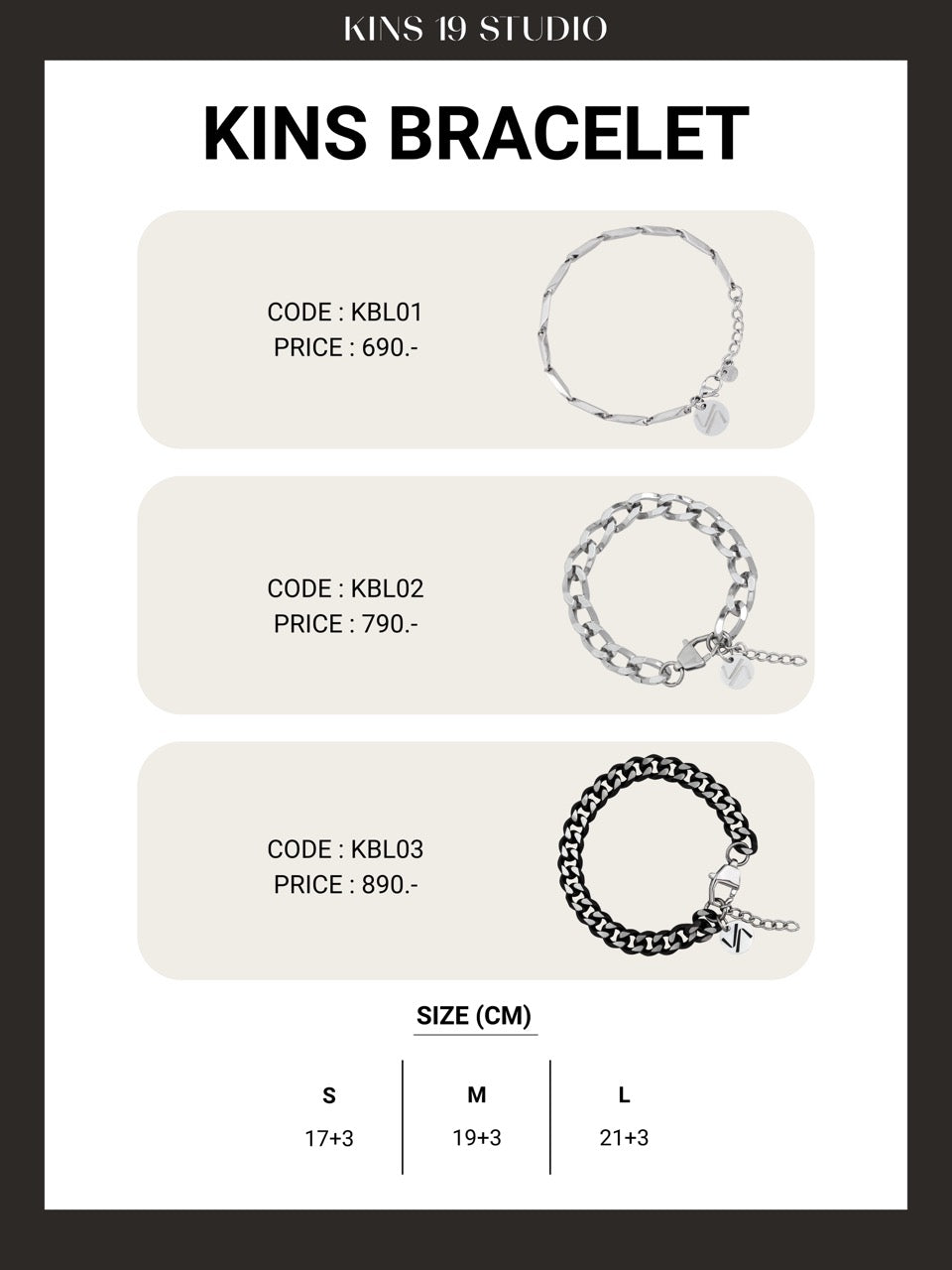 KINS | BRACELET ACCESSORIES KBL01-KBL02-KBL03