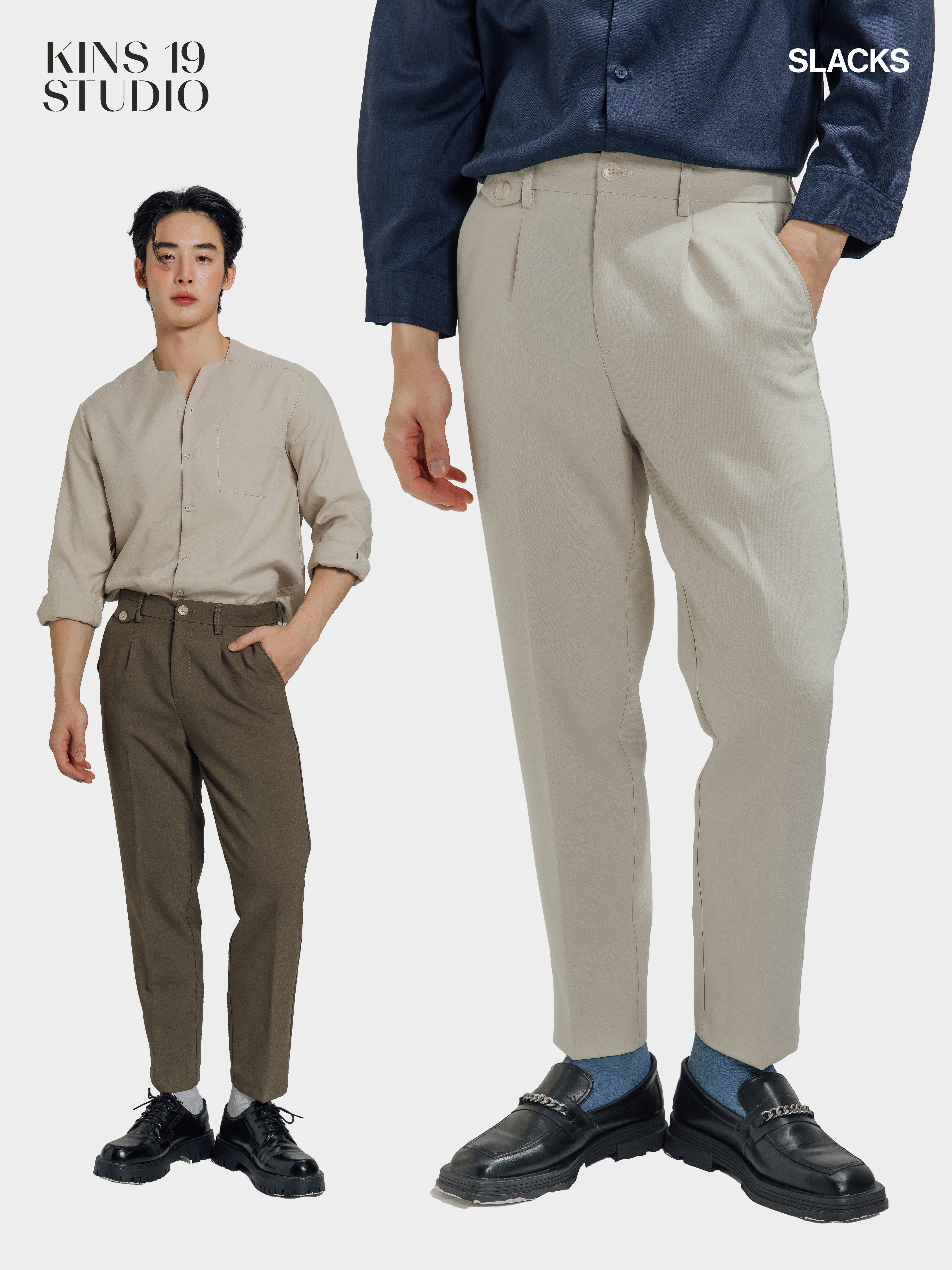 KINS | SLIM STRAIGHT TROUSERS KN222