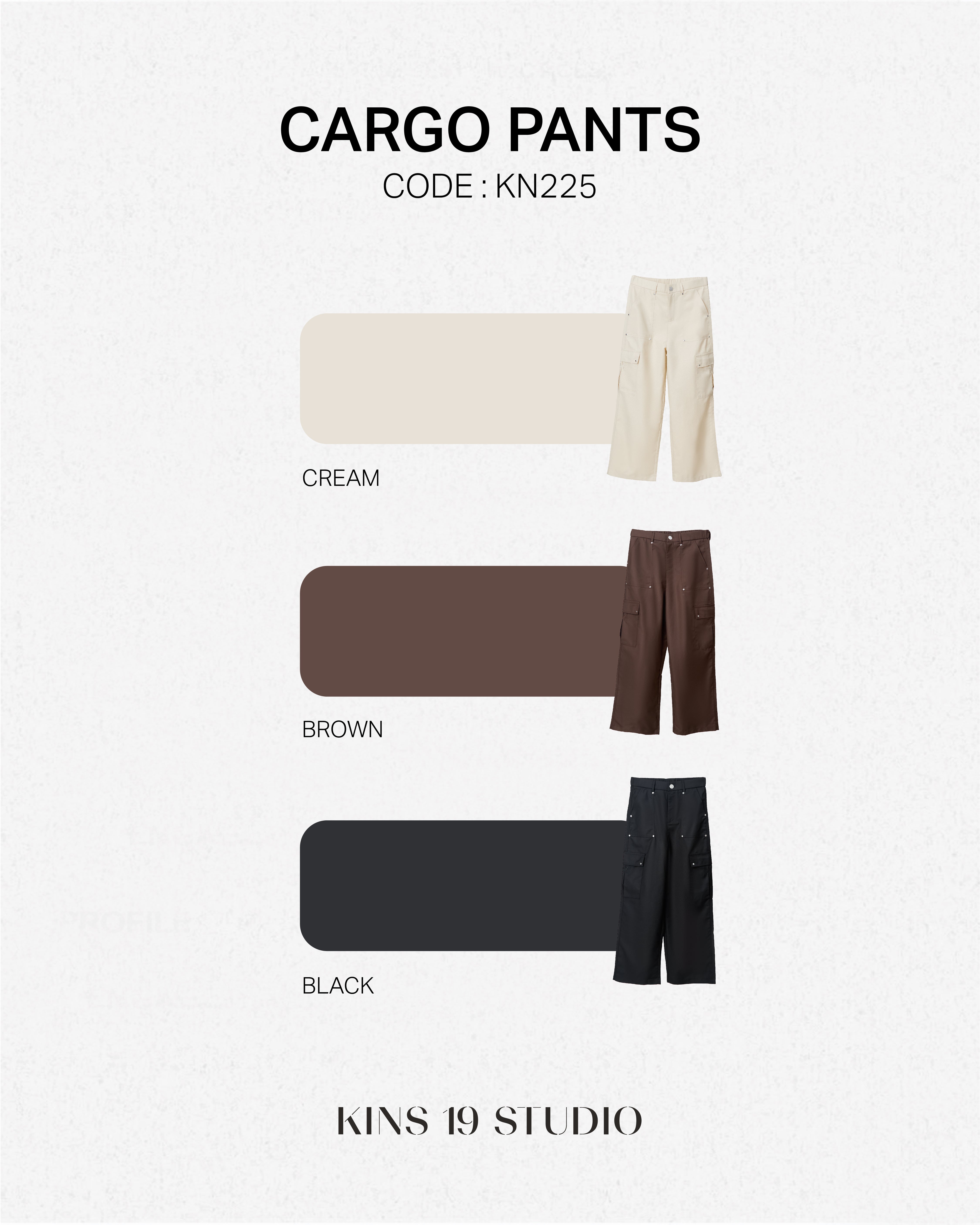 KINS | UNISEX CARGO PANTS KN225