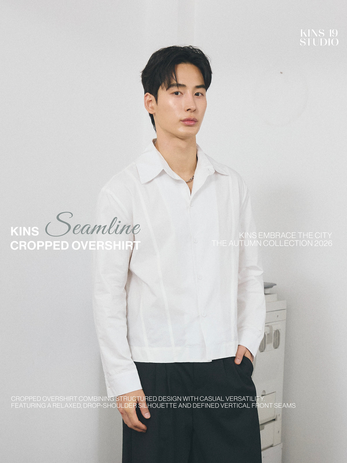 KINS 19 STUDIO |  KINS Seamline Cropped Overshirt [KN157]