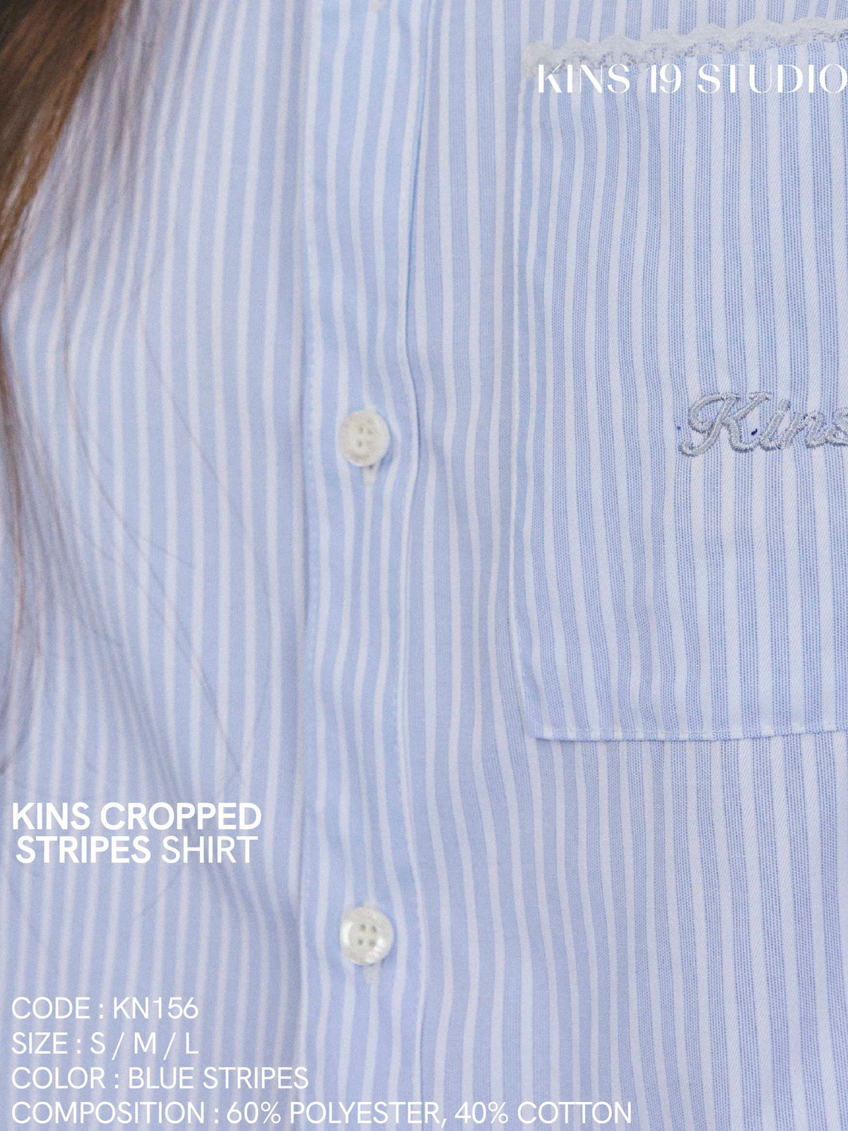 KINS 19 STUDIO |  KINS Cropped Stripes Shirt [KN156]