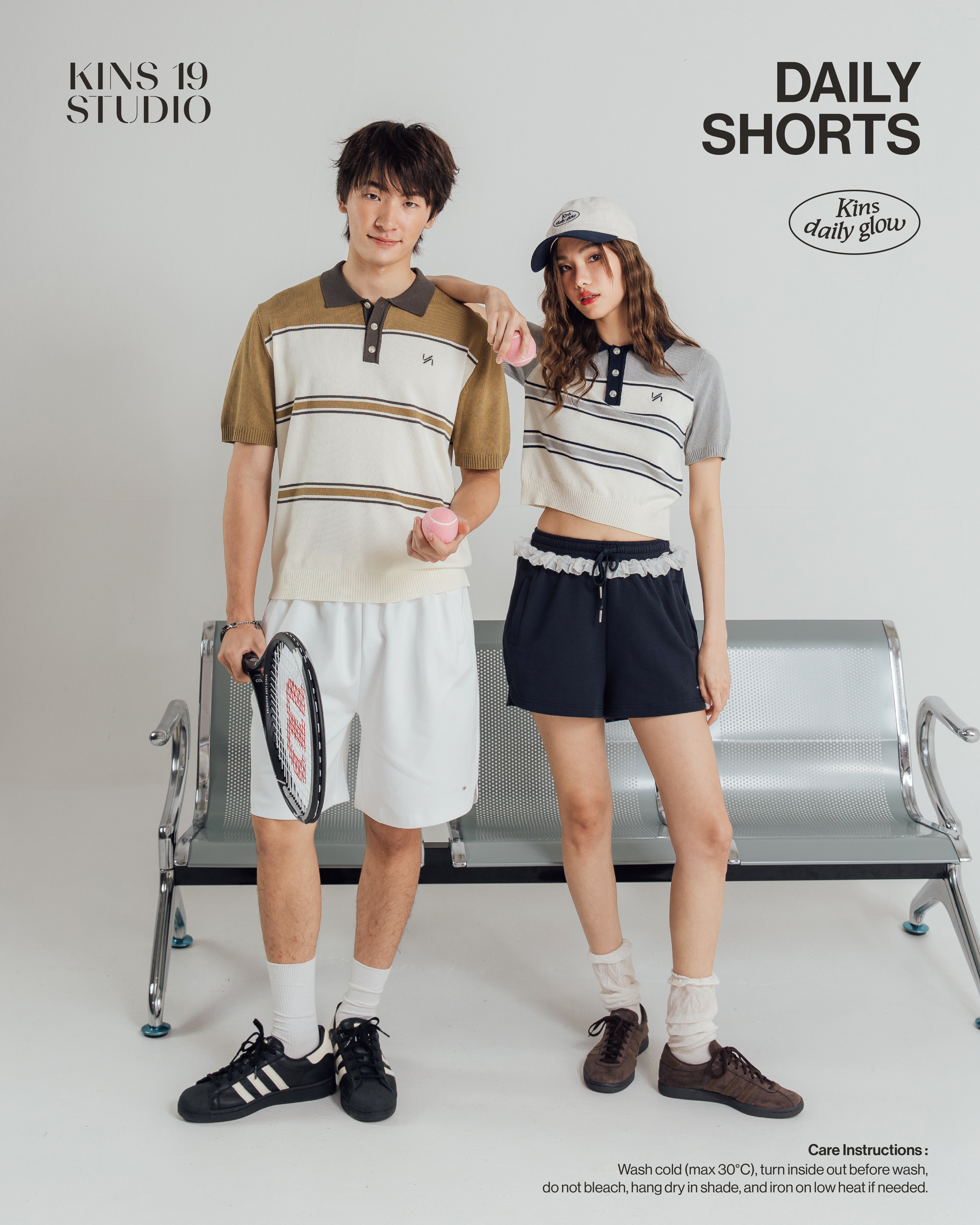 KINS 19 STUDIO |  DAILY GLOWLACE  SHORTS [K017]