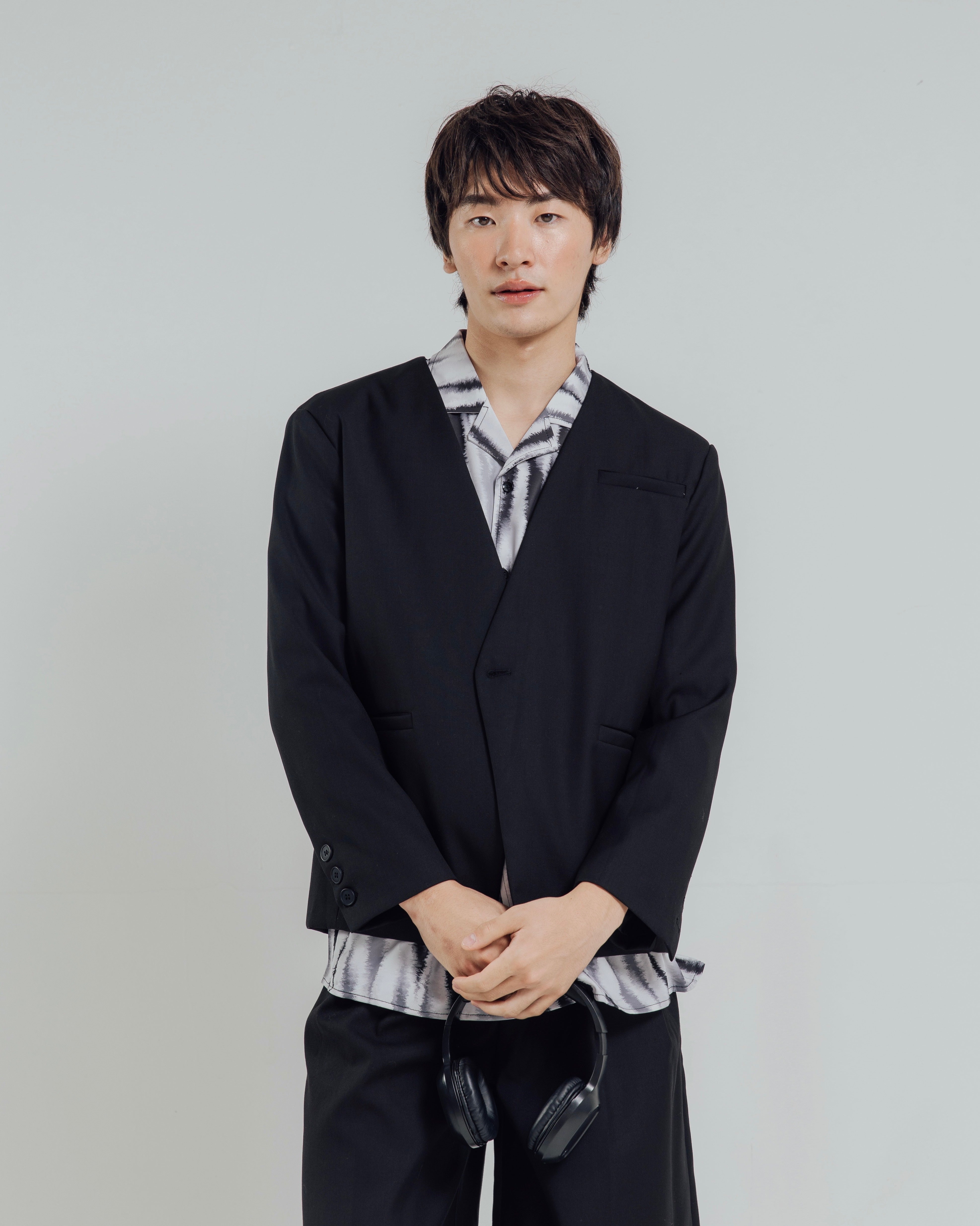 KINS 19 STUDIO |  COLLARLESS BLAZER  [KN321]