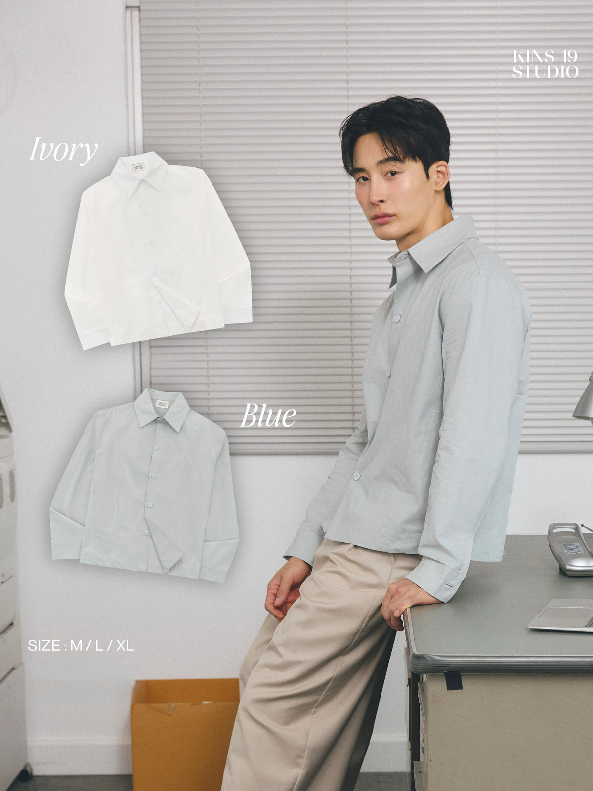 KINS 19 STUDIO |  KINS Seamline Cropped Overshirt [KN157]