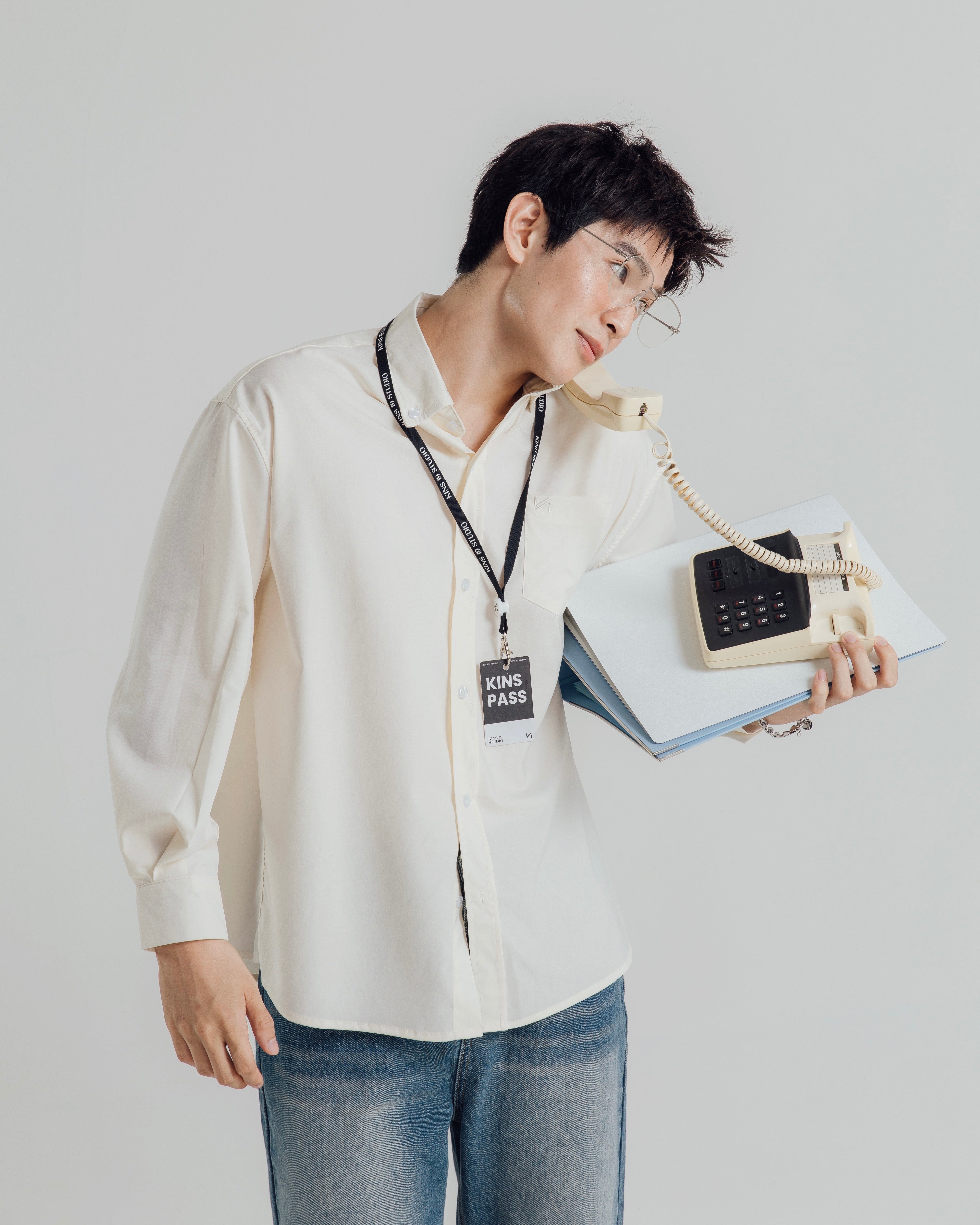 KINS 19 STUDIO | OVERSIZED BUTTON-DOWN SHIRT [KN137]