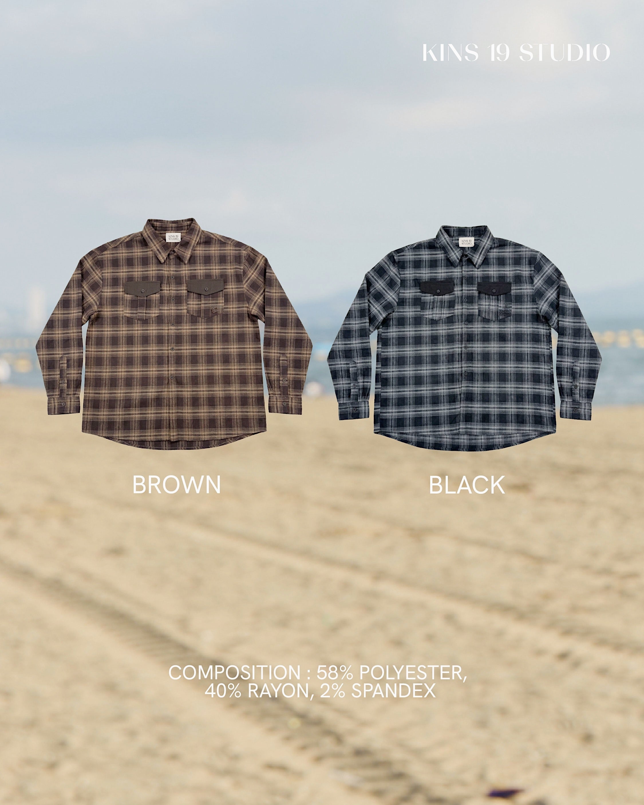 KINS 19 STUDIO | KINS Flannel Plaid Shirt [KS25]