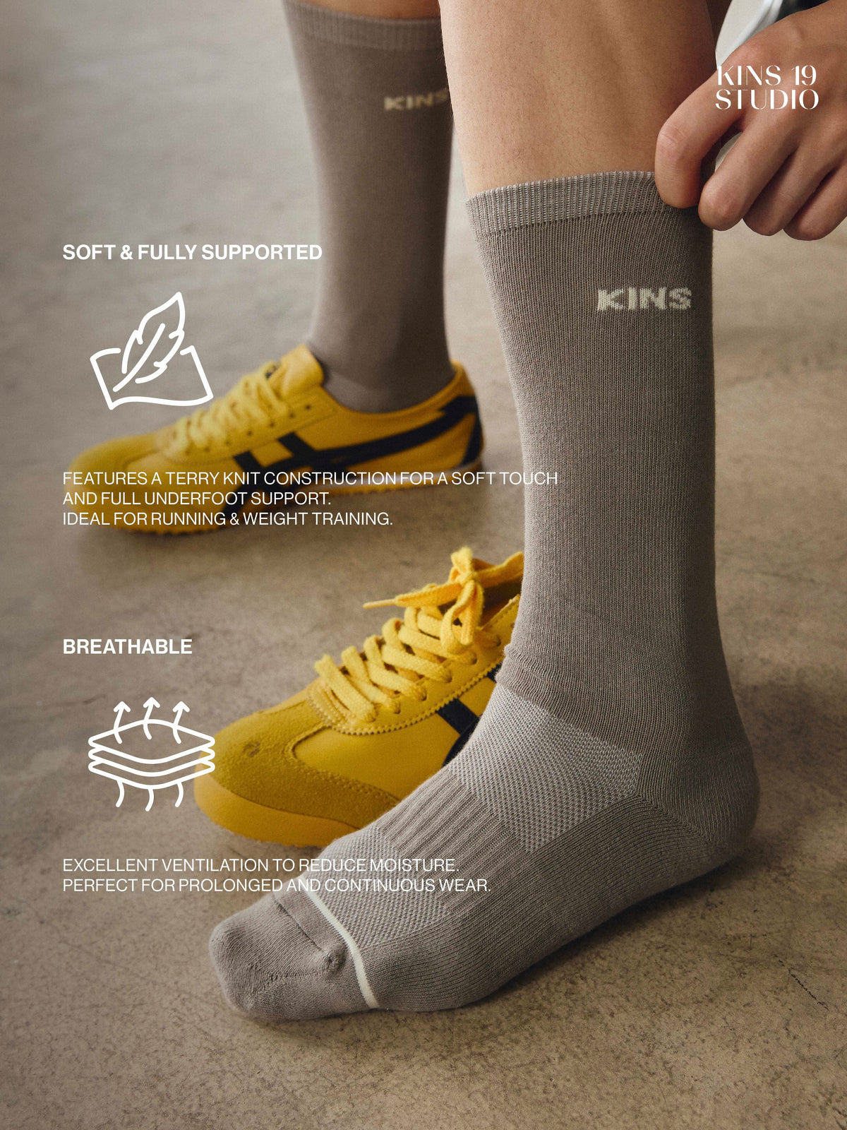KINS 19 STUDIO |  KINS TERRY SOCKS [KSK01]