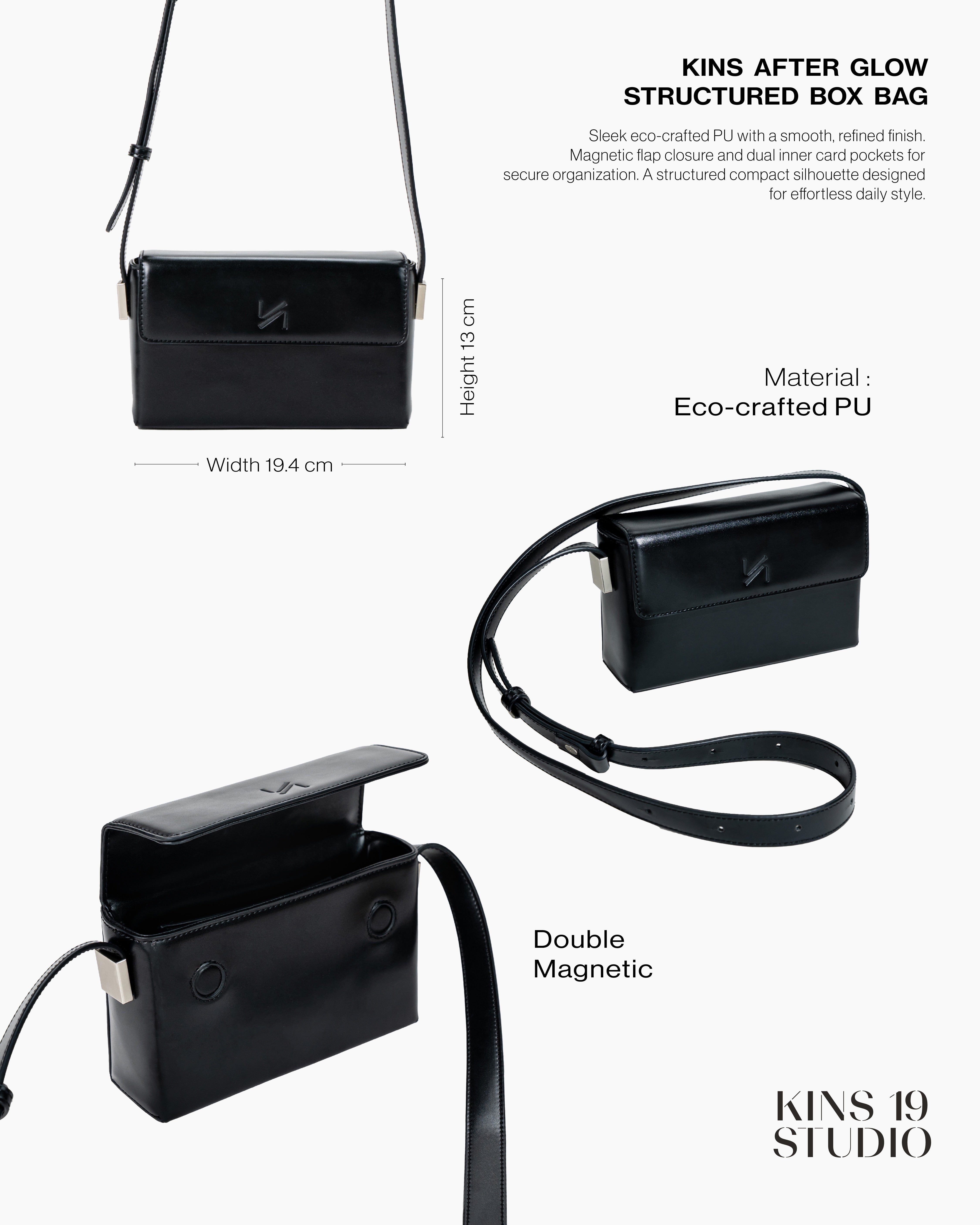 KINS After Glow Structured Box Bag [KPB02]