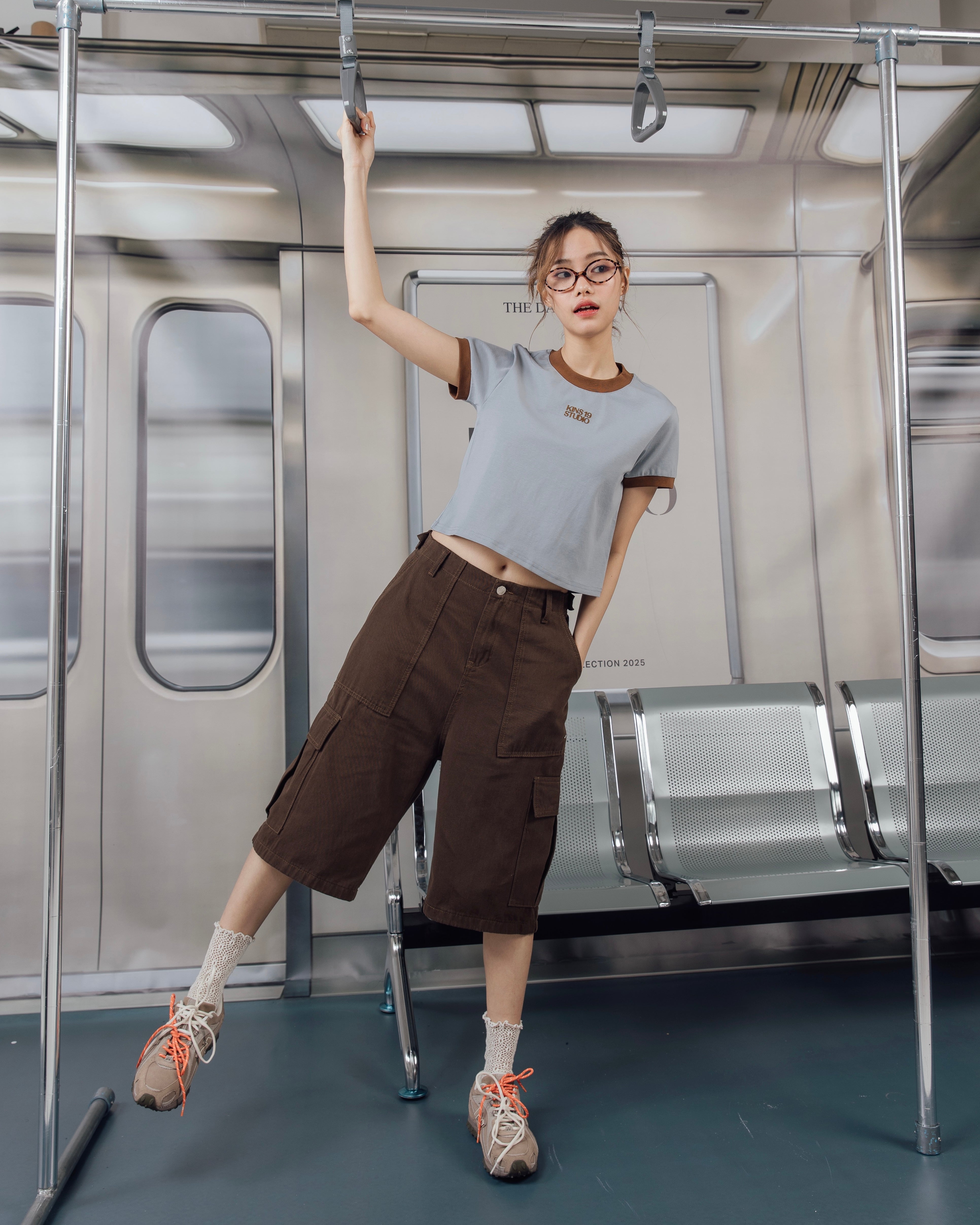 KINS 19 STUDIO |  GLOWSTEP OVER-KNEE SHORTS [F116]