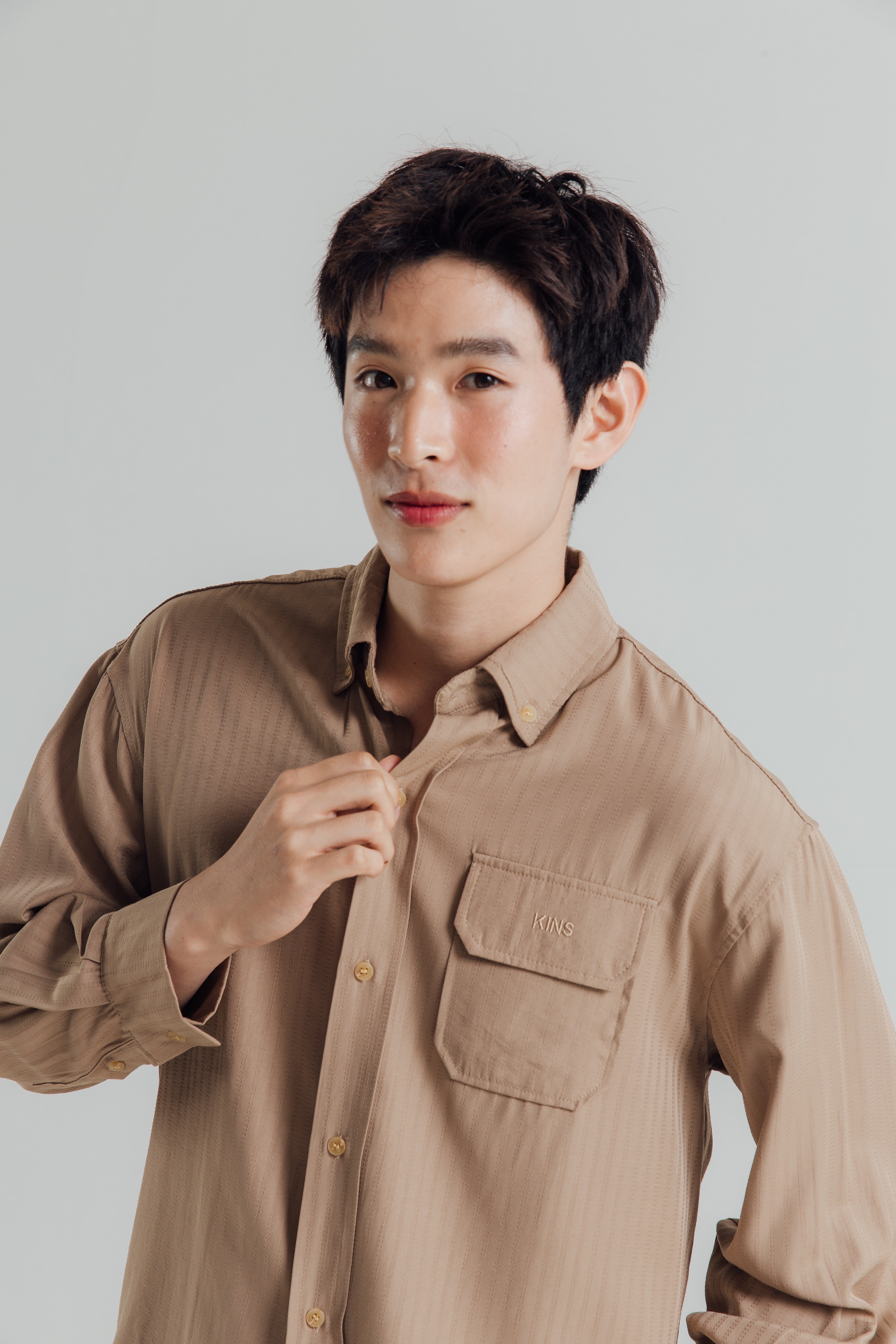 KINS 19 STUDIO |  LINEAR TEXTURE SHIRT [KN135]