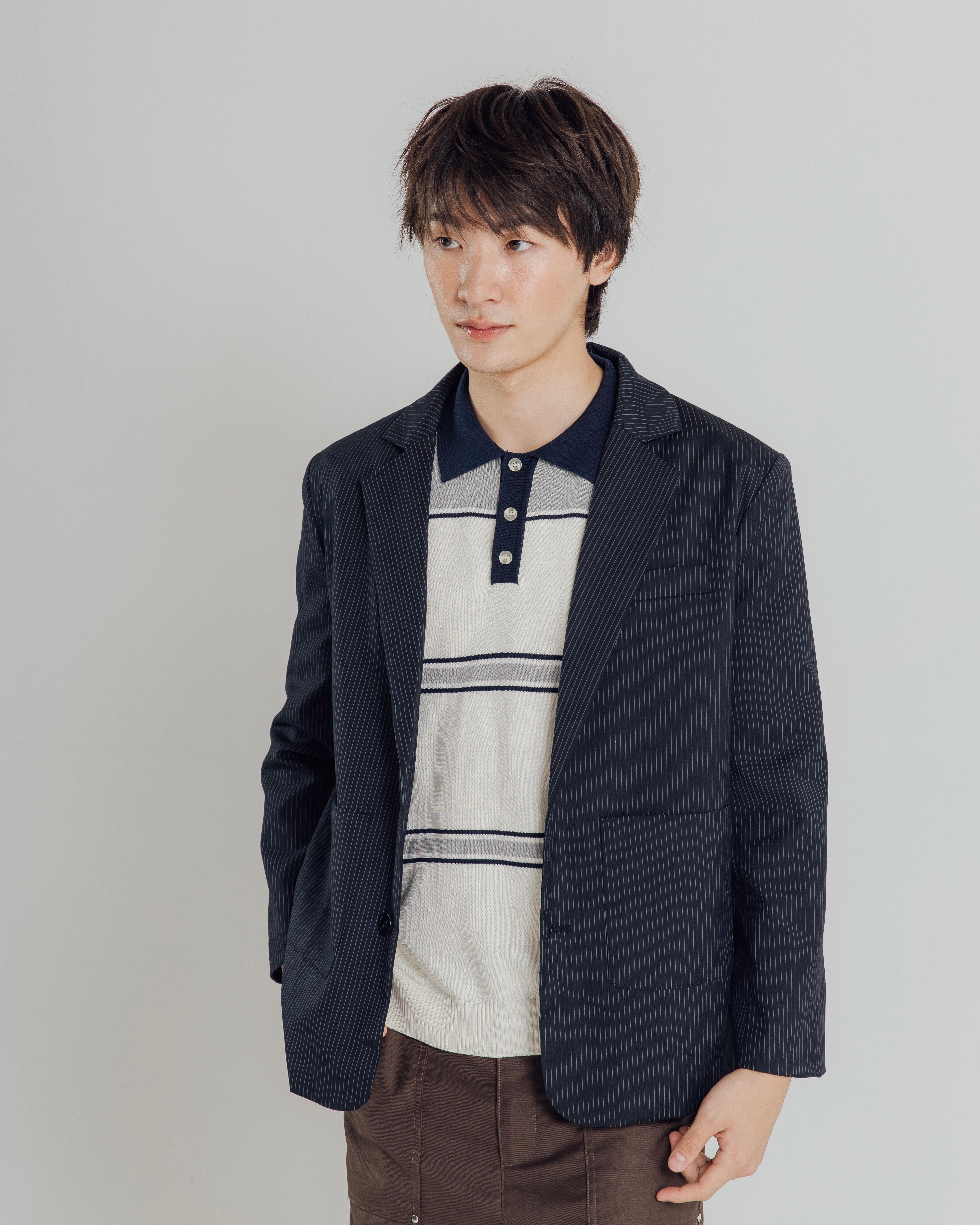 KINS 19 STUDIO | PANEL KNIT POLO [KN127]