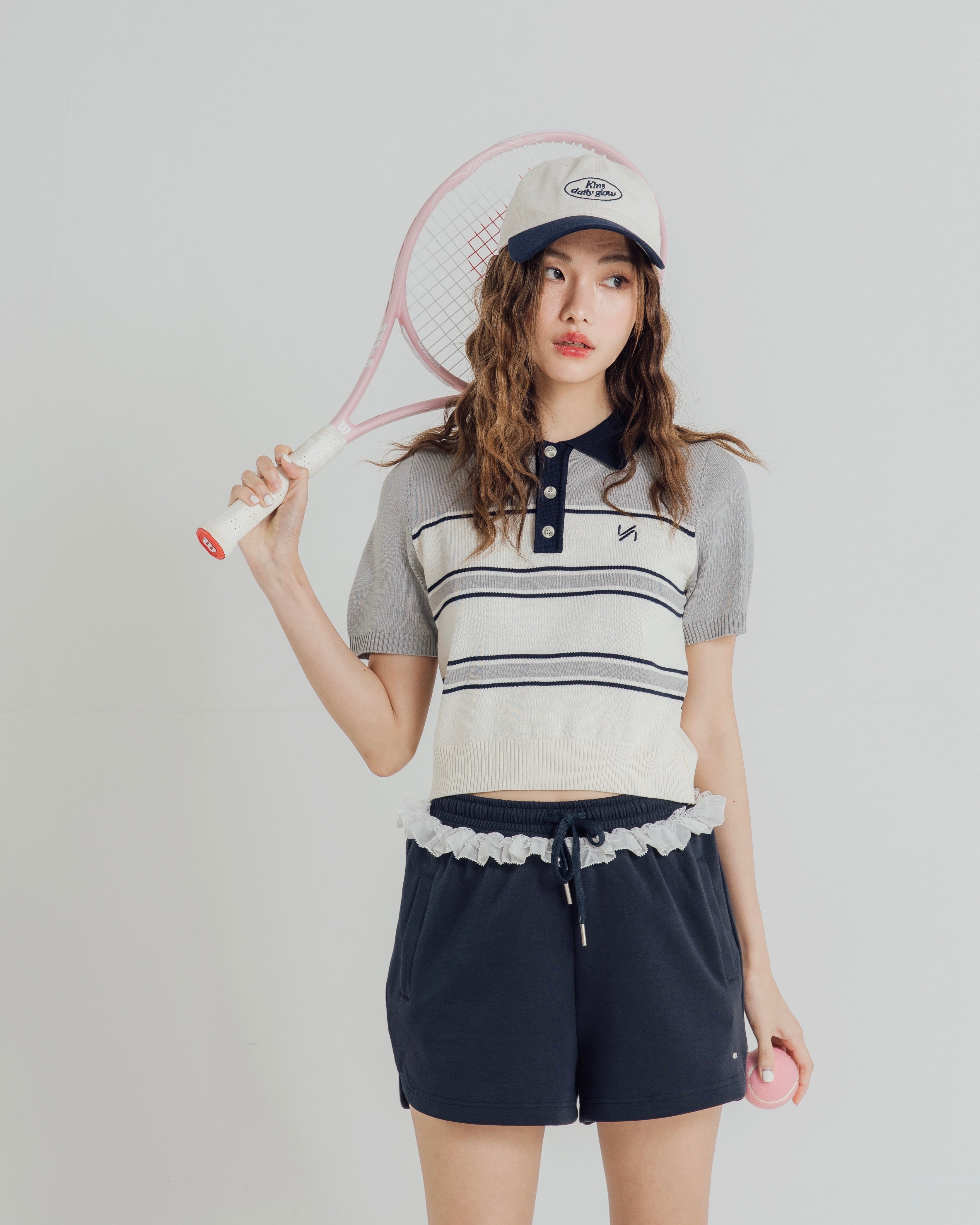 KINS 19 STUDIO | PANEL KNIT POLO [KN127]