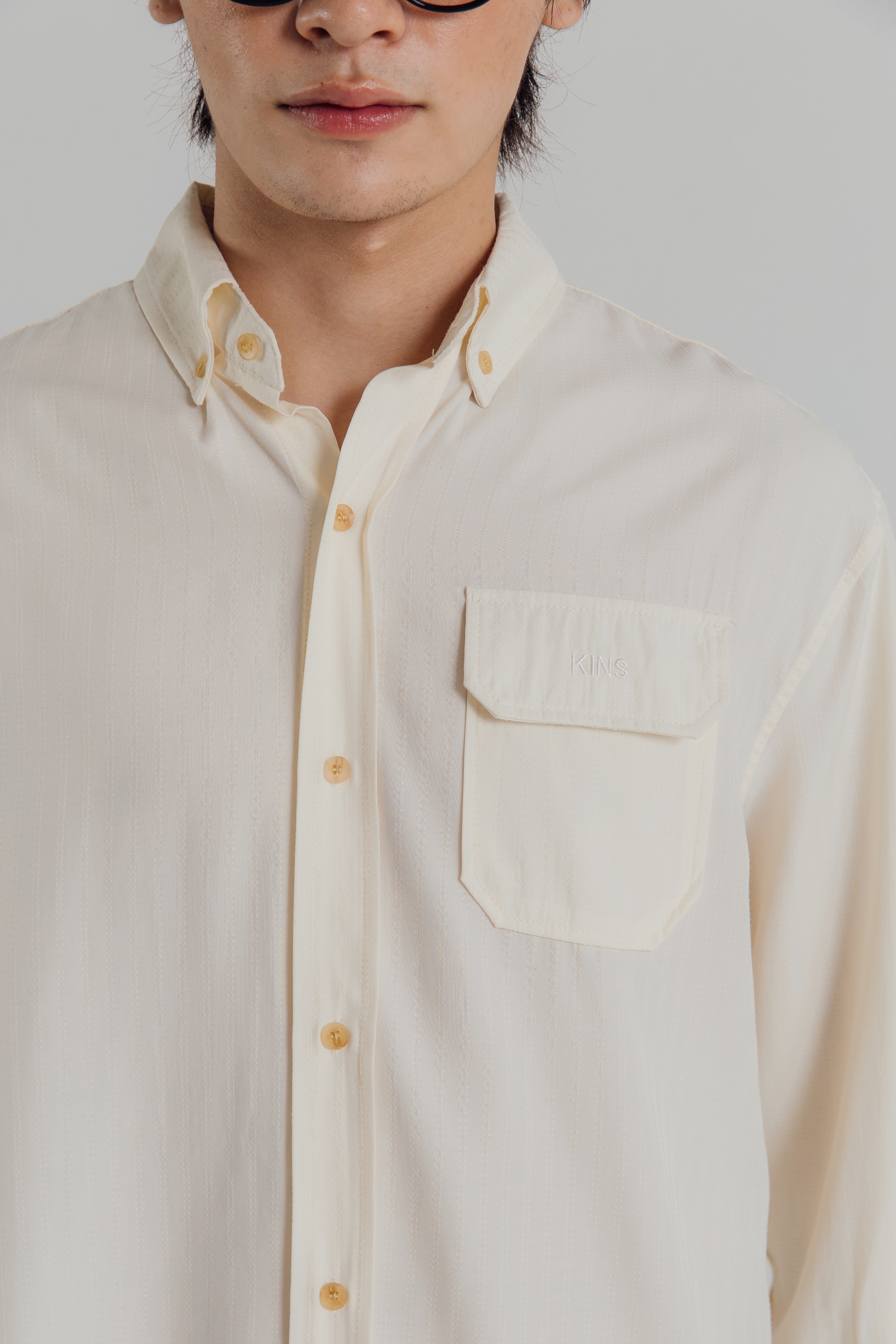 KINS 19 STUDIO |  LINEAR TEXTURE SHIRT [KN135]