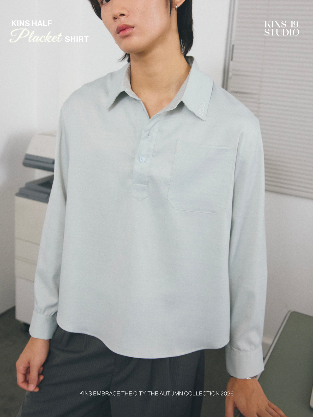 KINS 19 STUDIO |  KINS Half Placket Shirt [KN159]