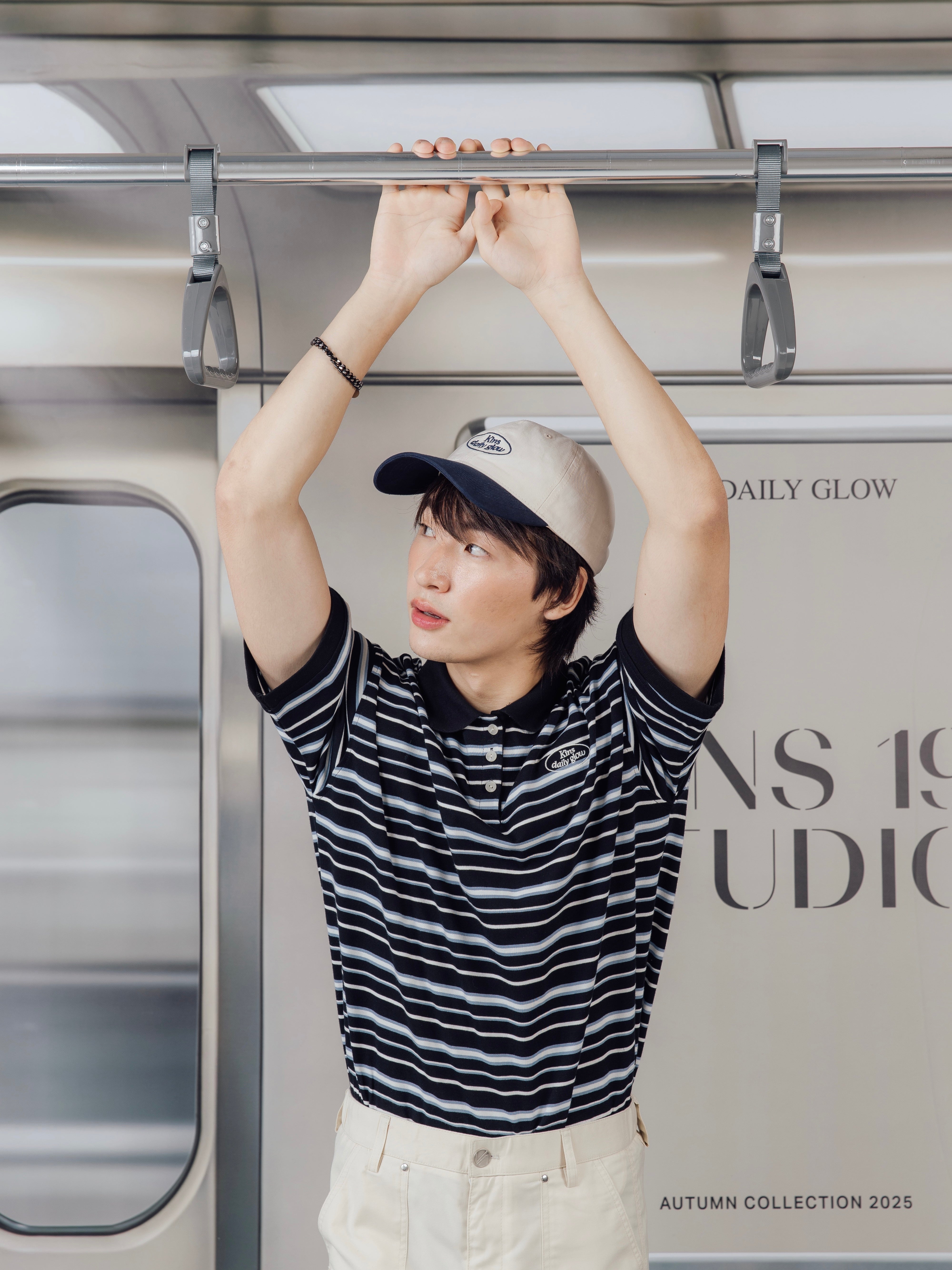 KINS 19 STUDIO |  DAILY GLOW STRIPE POLO [KN136]