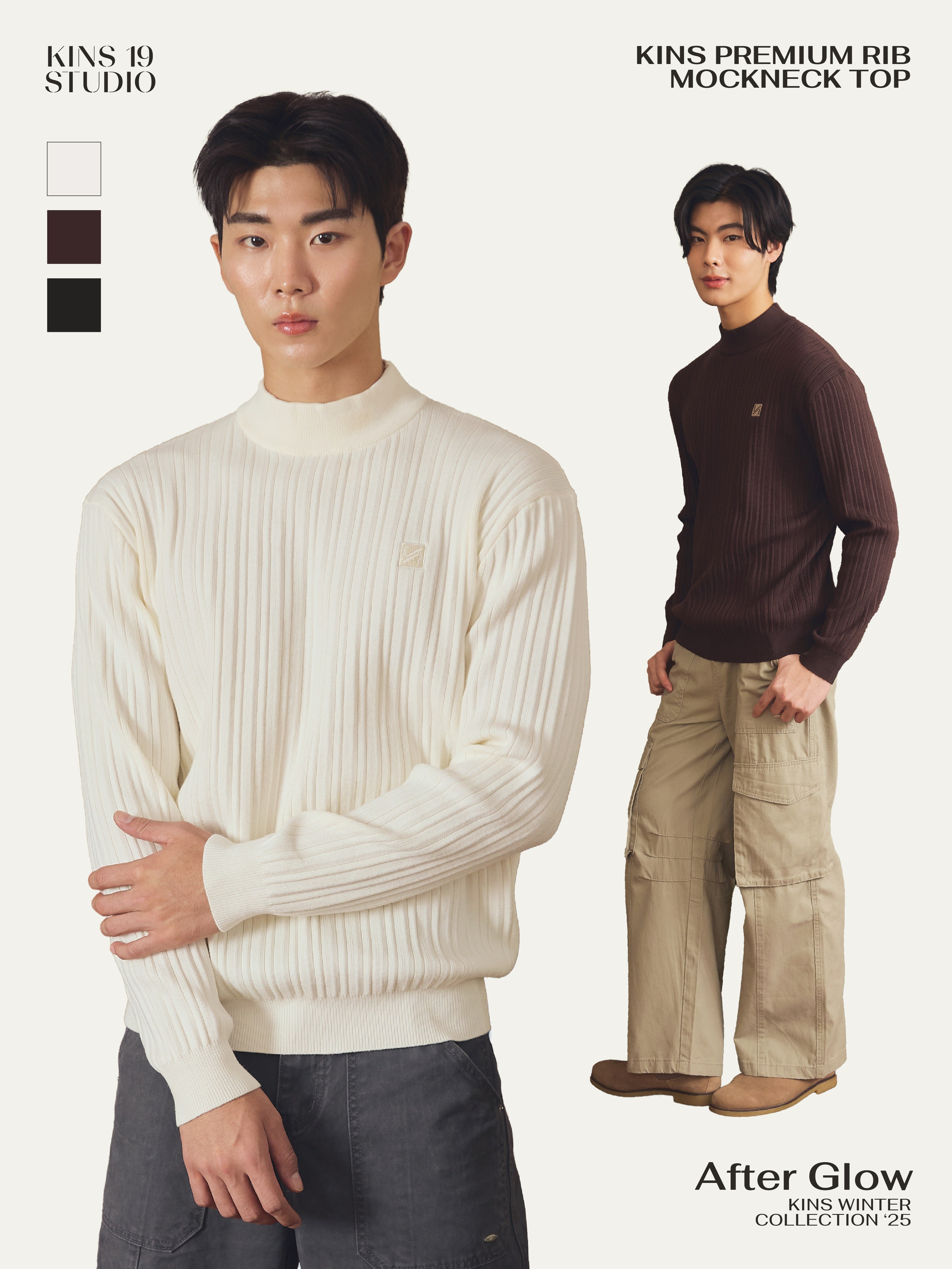 KINS Premium Rib Mockneck Top [KN141]