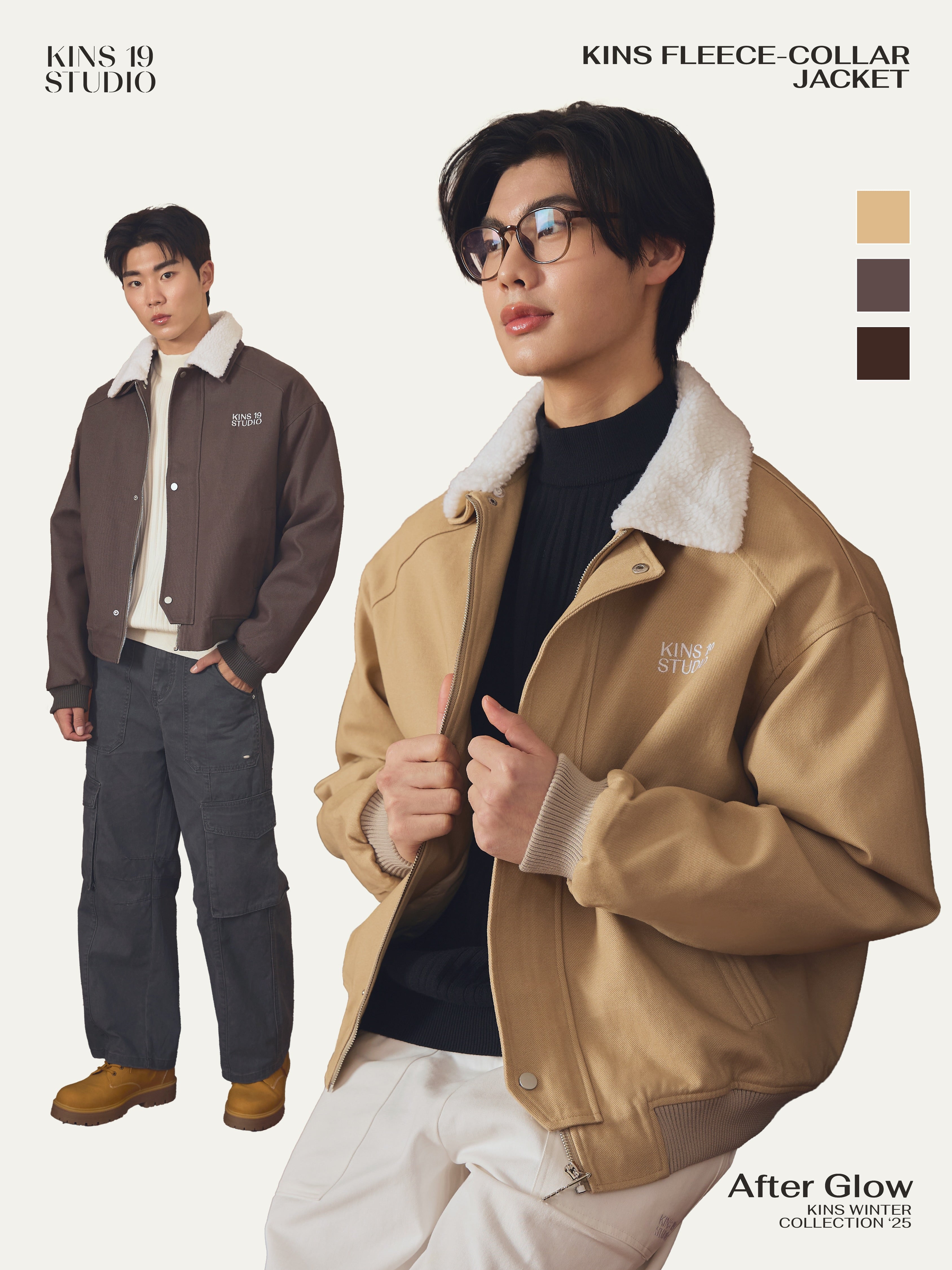 KINS 19 STUDIO | KINS Fleece-Collar Jacket [KN327]
