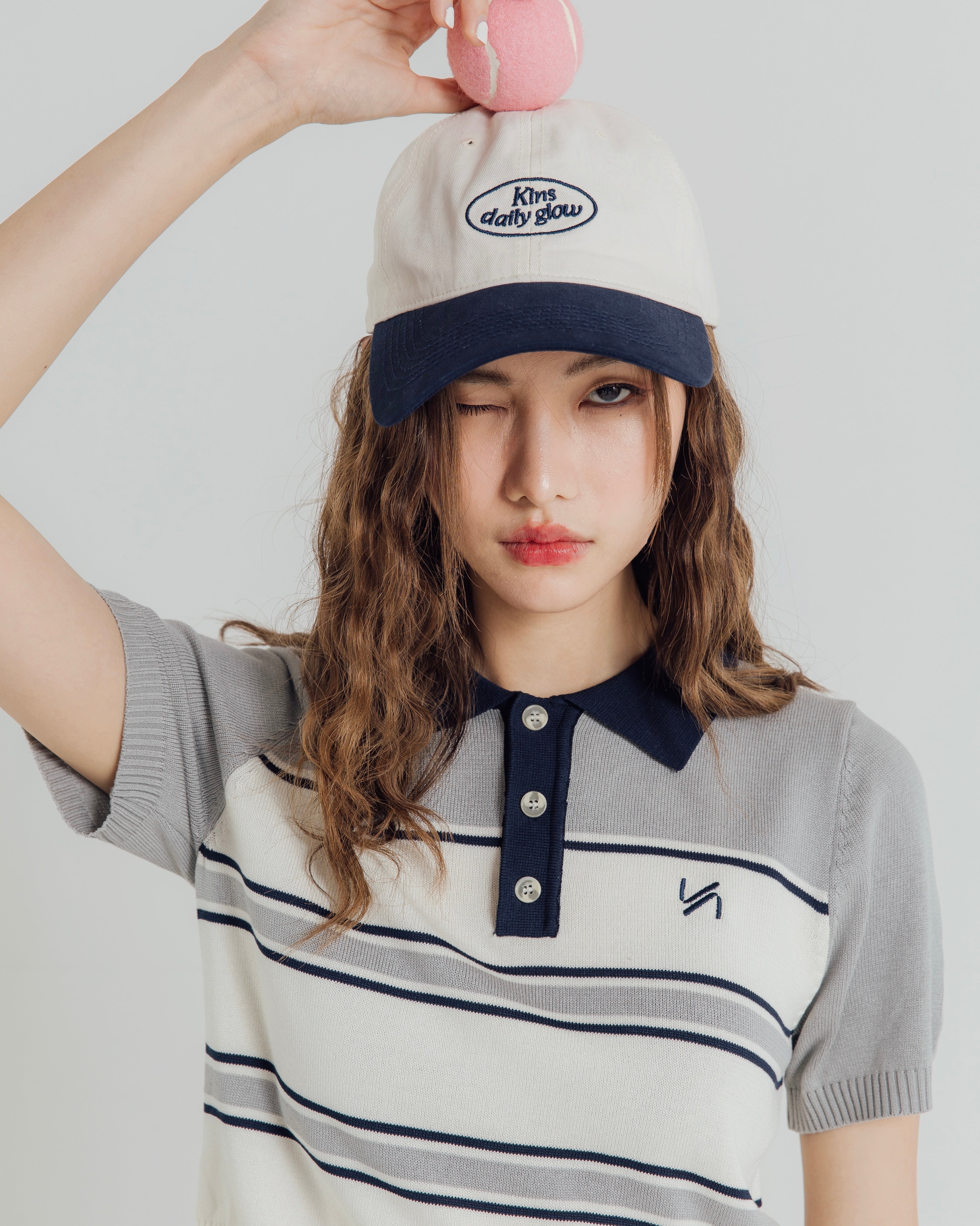 KINS 19 STUDIO | PANEL KNIT POLO [KN127]