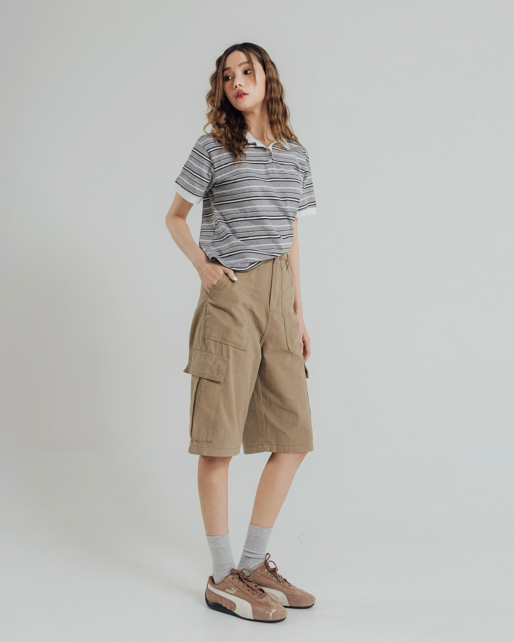 KINS 19 STUDIO |  GLOWSTEP OVER-KNEE SHORTS [F116]