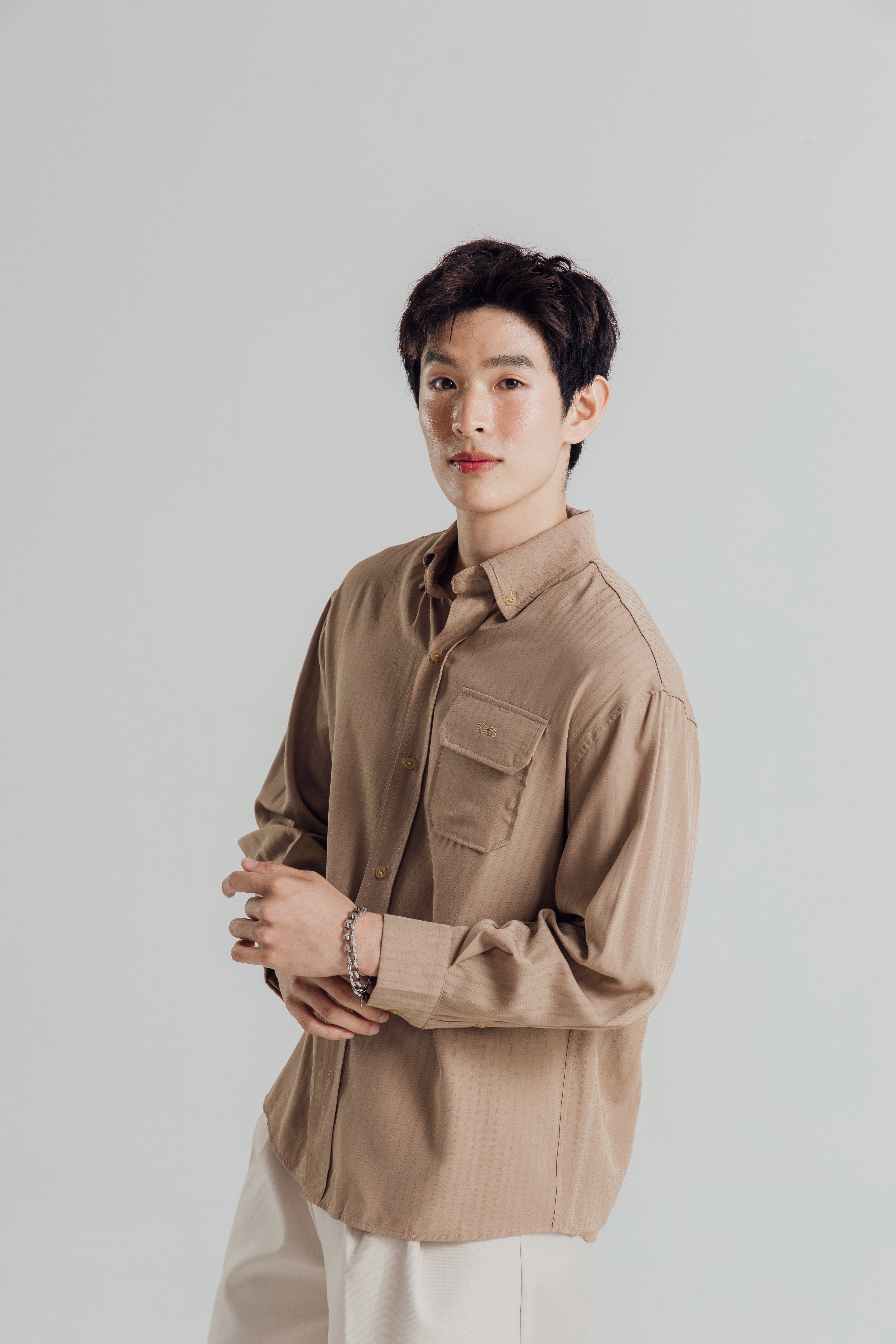 KINS 19 STUDIO |  LINEAR TEXTURE SHIRT [KN135]