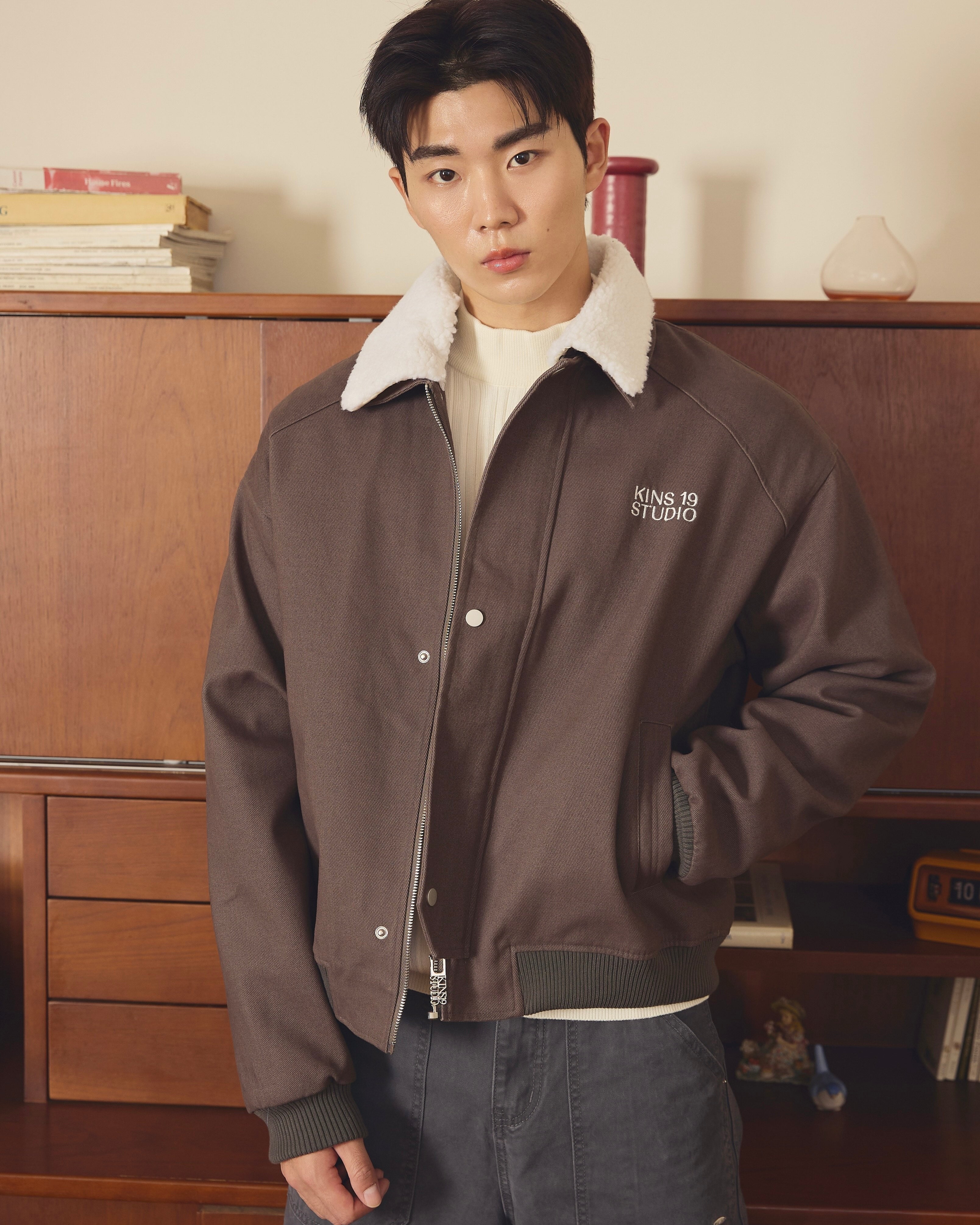 KINS 19 STUDIO | KINS Fleece-Collar Jacket [KN327]