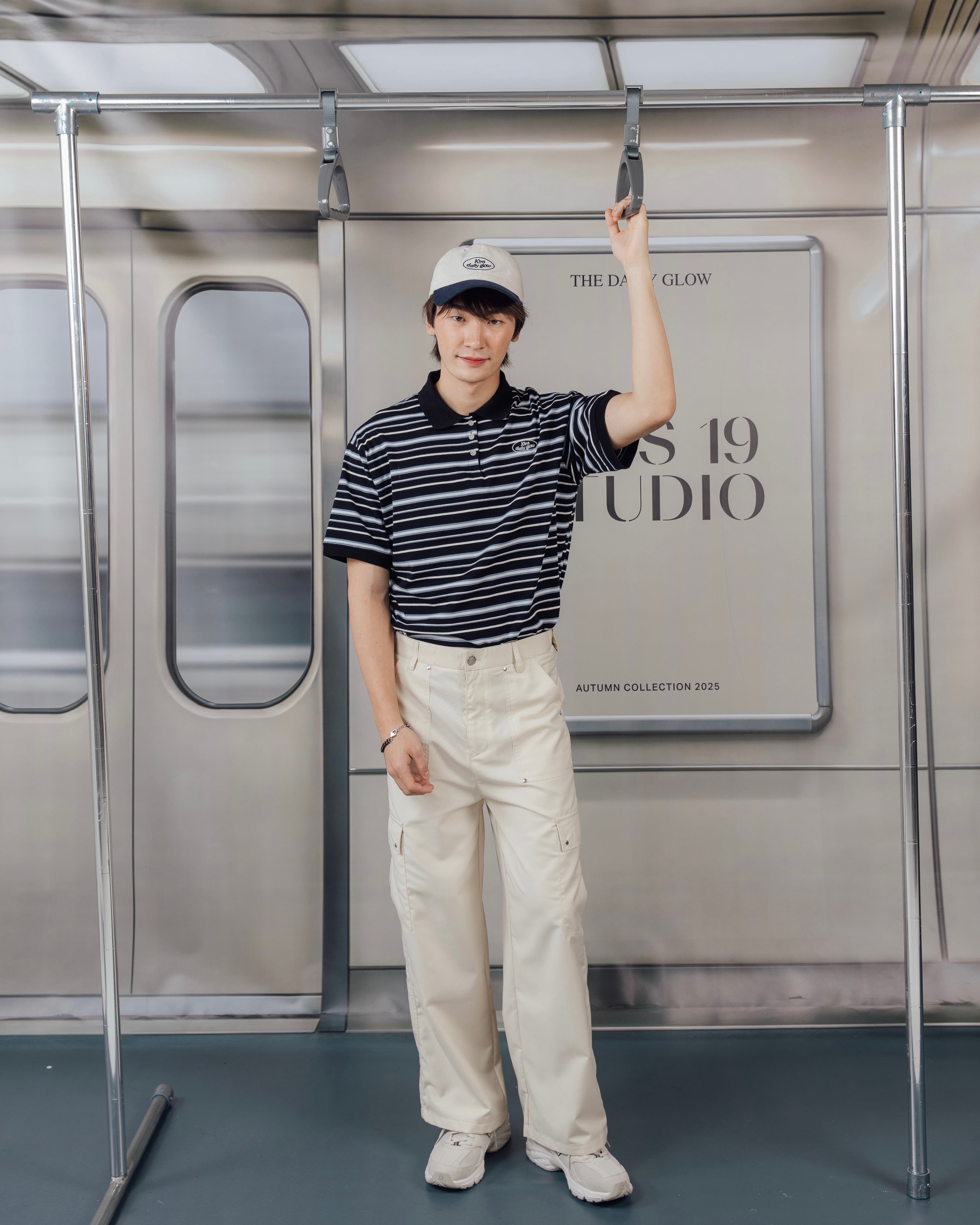 KINS 19 STUDIO |  DAILY GLOW STRIPE POLO [KN136]