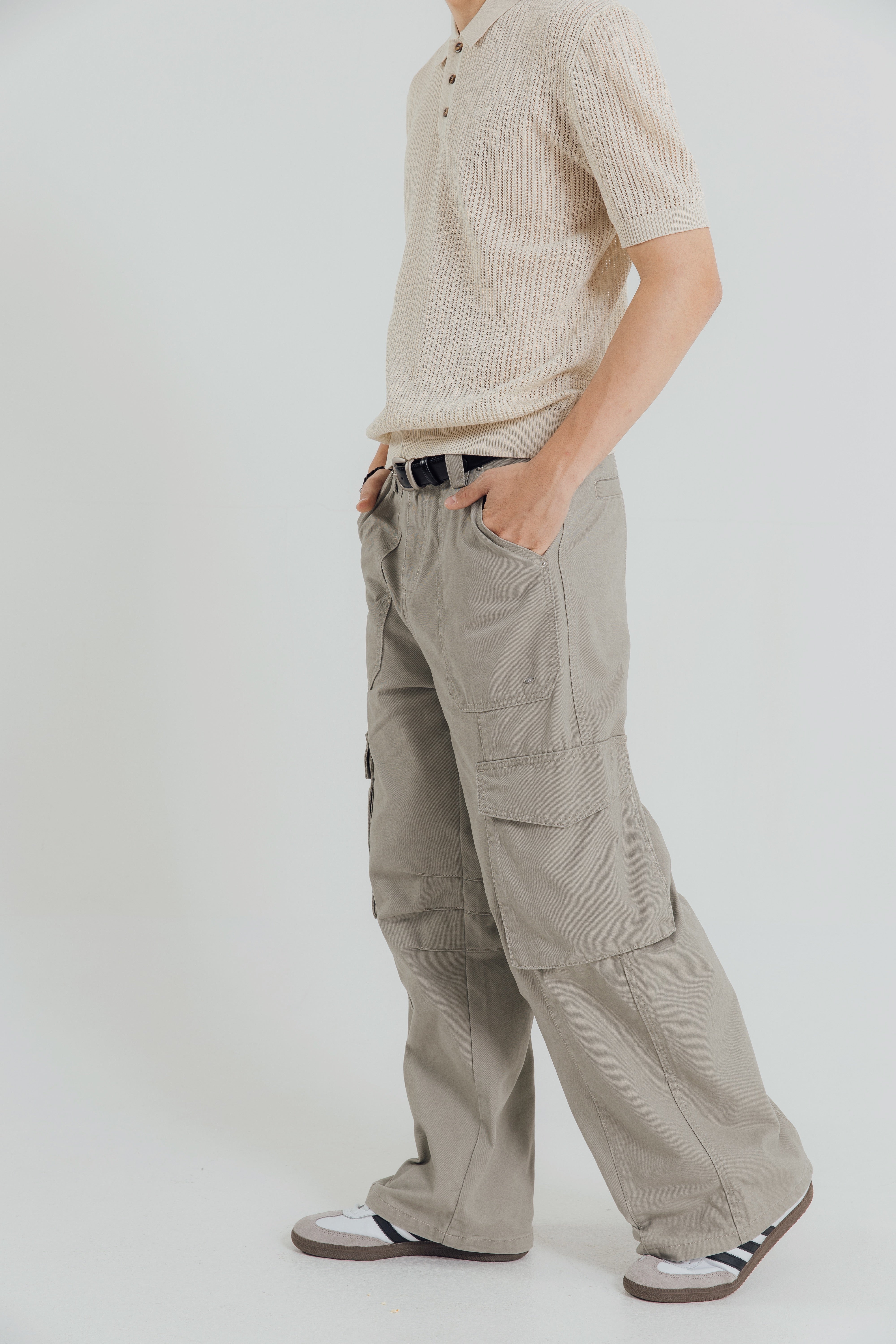 KINS 19 STUDIO |  LOOSE-FIT CARGO PANTS  [F117]