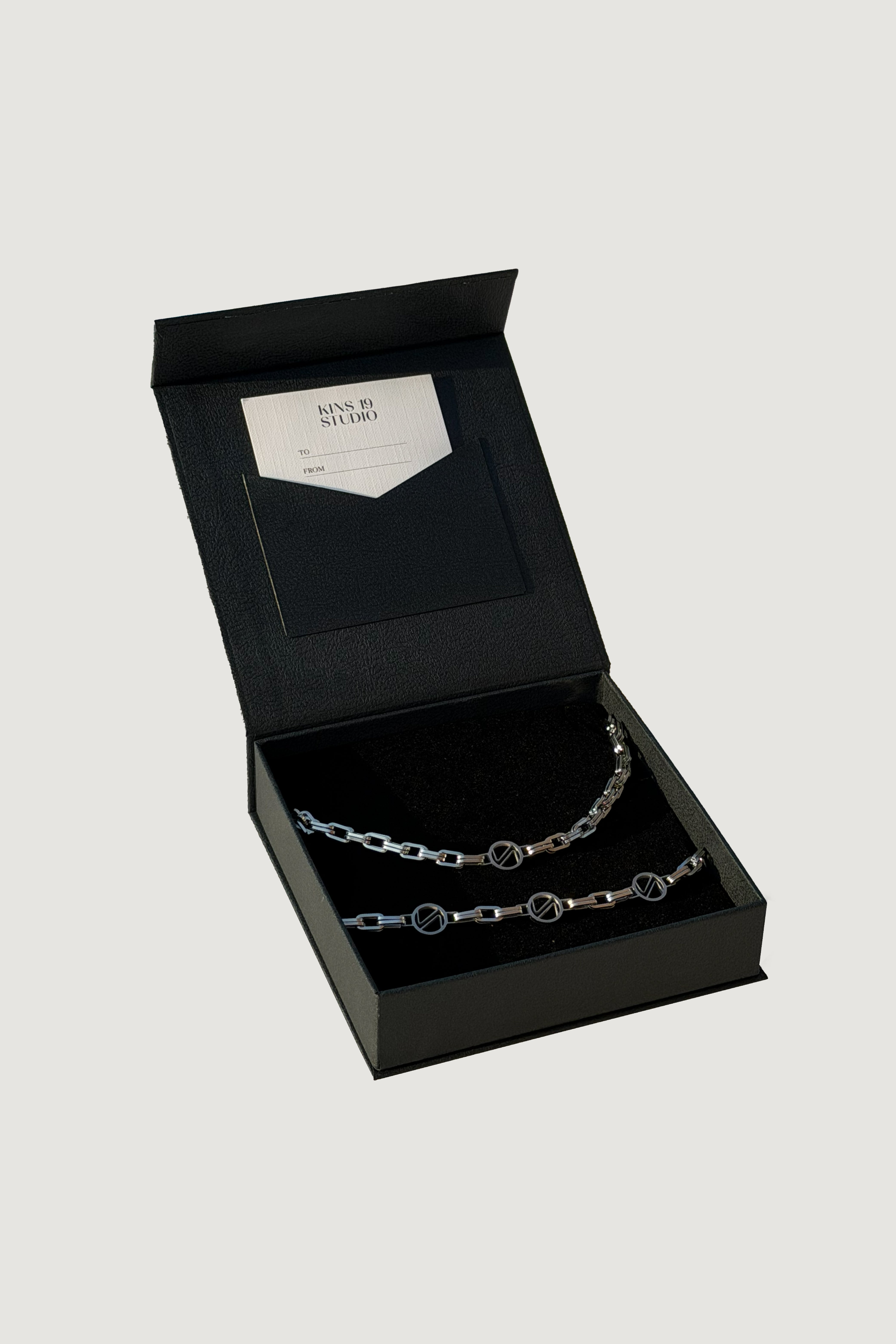 MEN’S JEWELRY SET กิ๊ฟเซ็ท ของขวัญวาเลนไทน์ [BRACELET & NECKLACE KGB01]