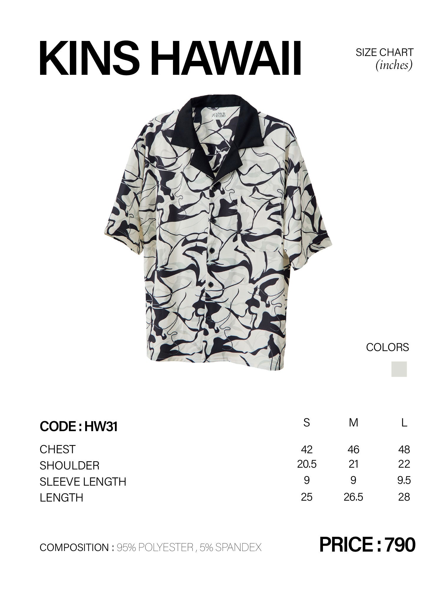 KINS | PRINTED HAWAII SHIRT HW31