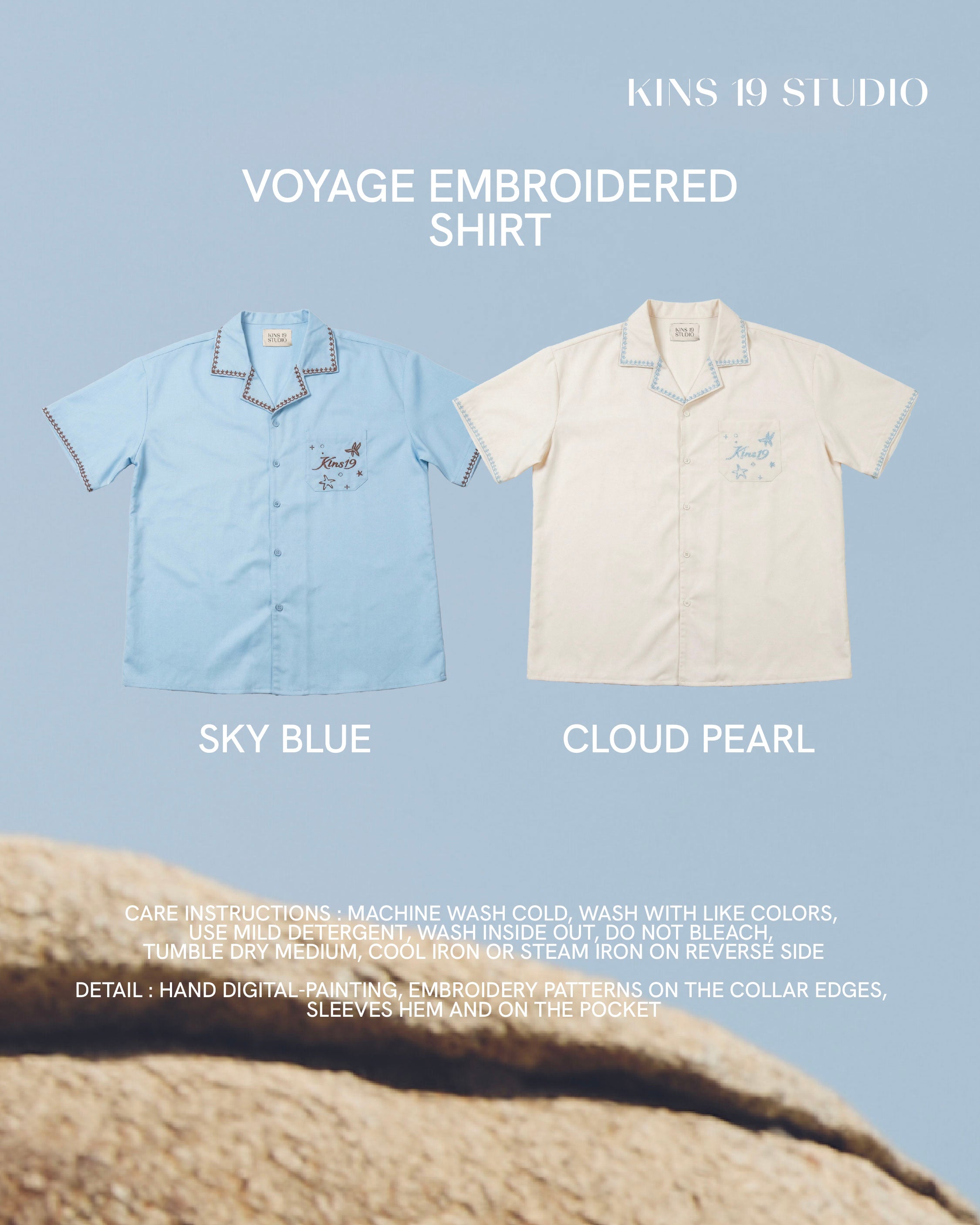 KINS Voyage Embroidered Shirt [HW35]