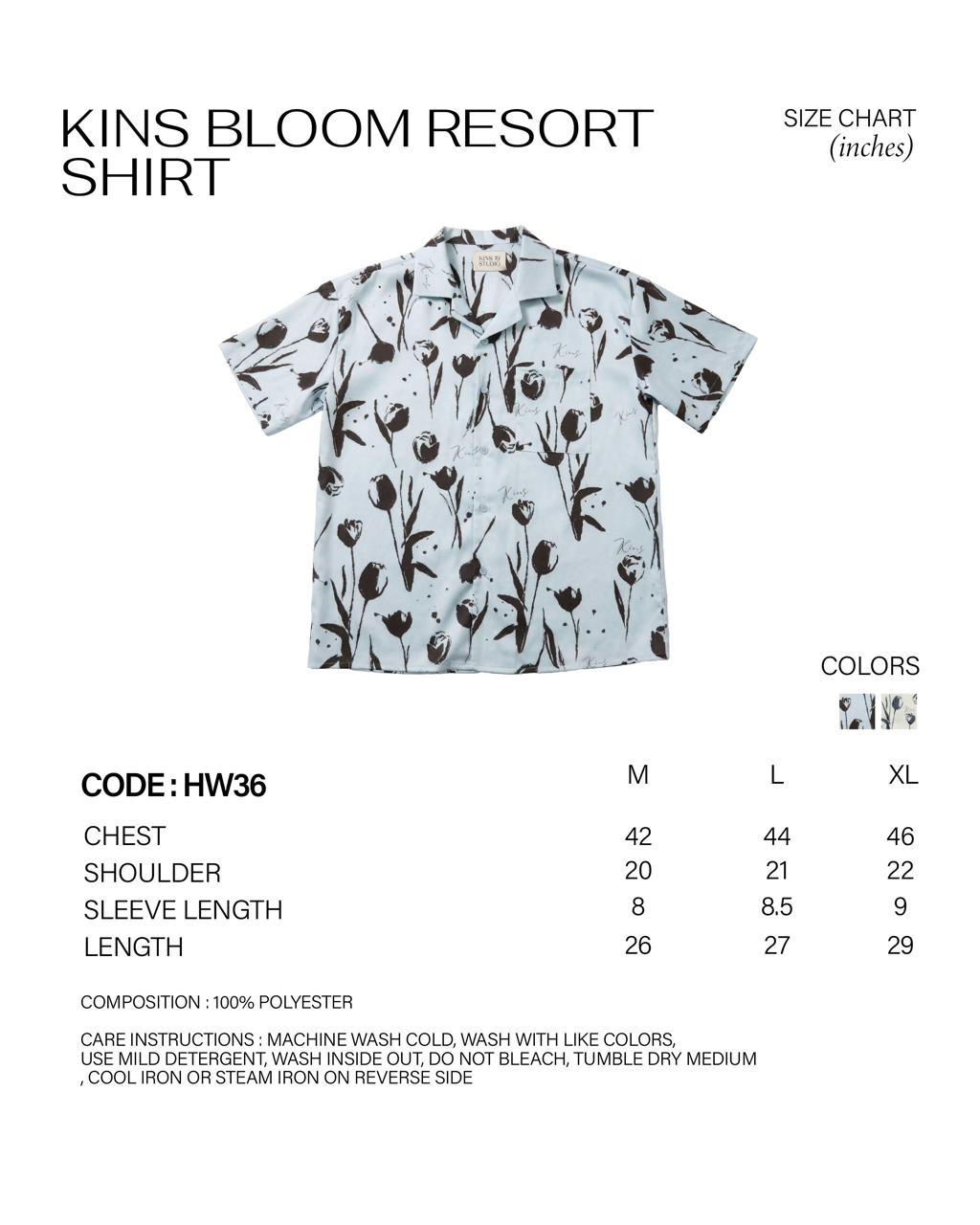 KINS Bloom Resort Shirt [HW36]