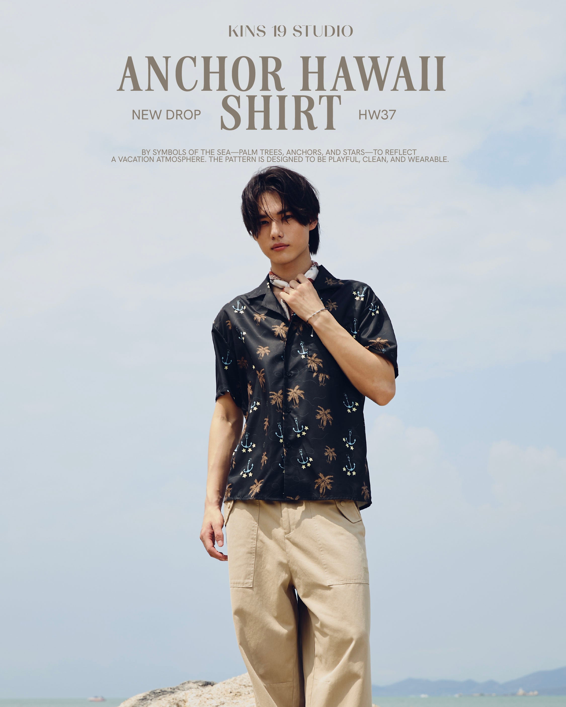 KINS Anchor Hawaii Shirt [HW37]