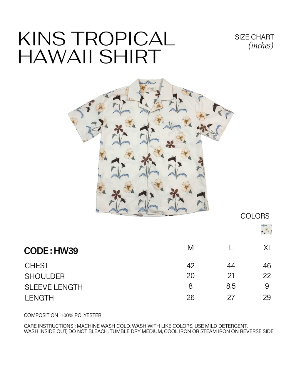 KINS Tropical Hawaii Shirt [HW39]