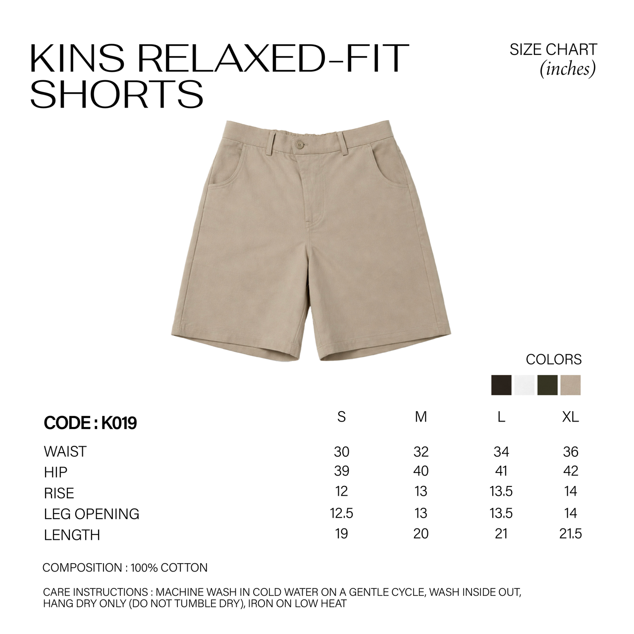 KINS Relaxed-fit Shorts [K019]
