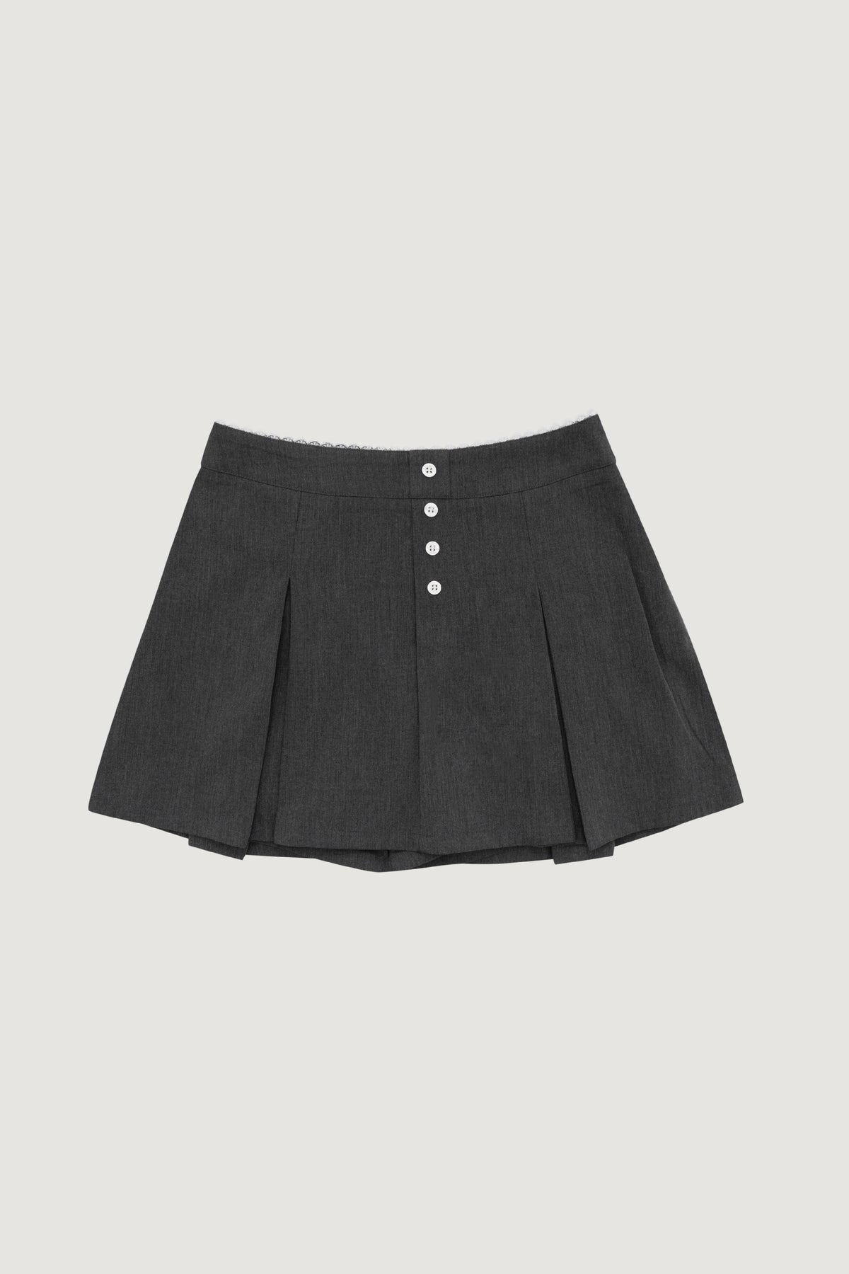 KINS 19 STUDIO |  KINS Lace-Trim Pleated Skort [K022]