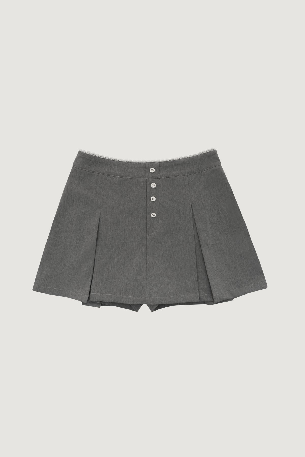KINS 19 STUDIO |  KINS Lace-Trim Pleated Skort [K022]
