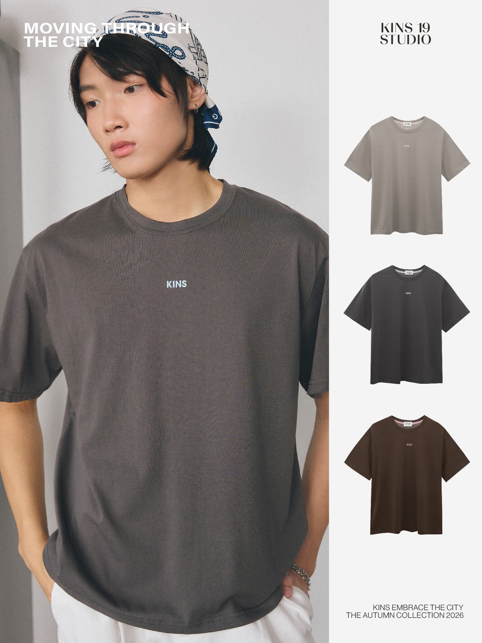 KINS 19 STUDIO |  KINS  Daily Snow Tee  [TN23]