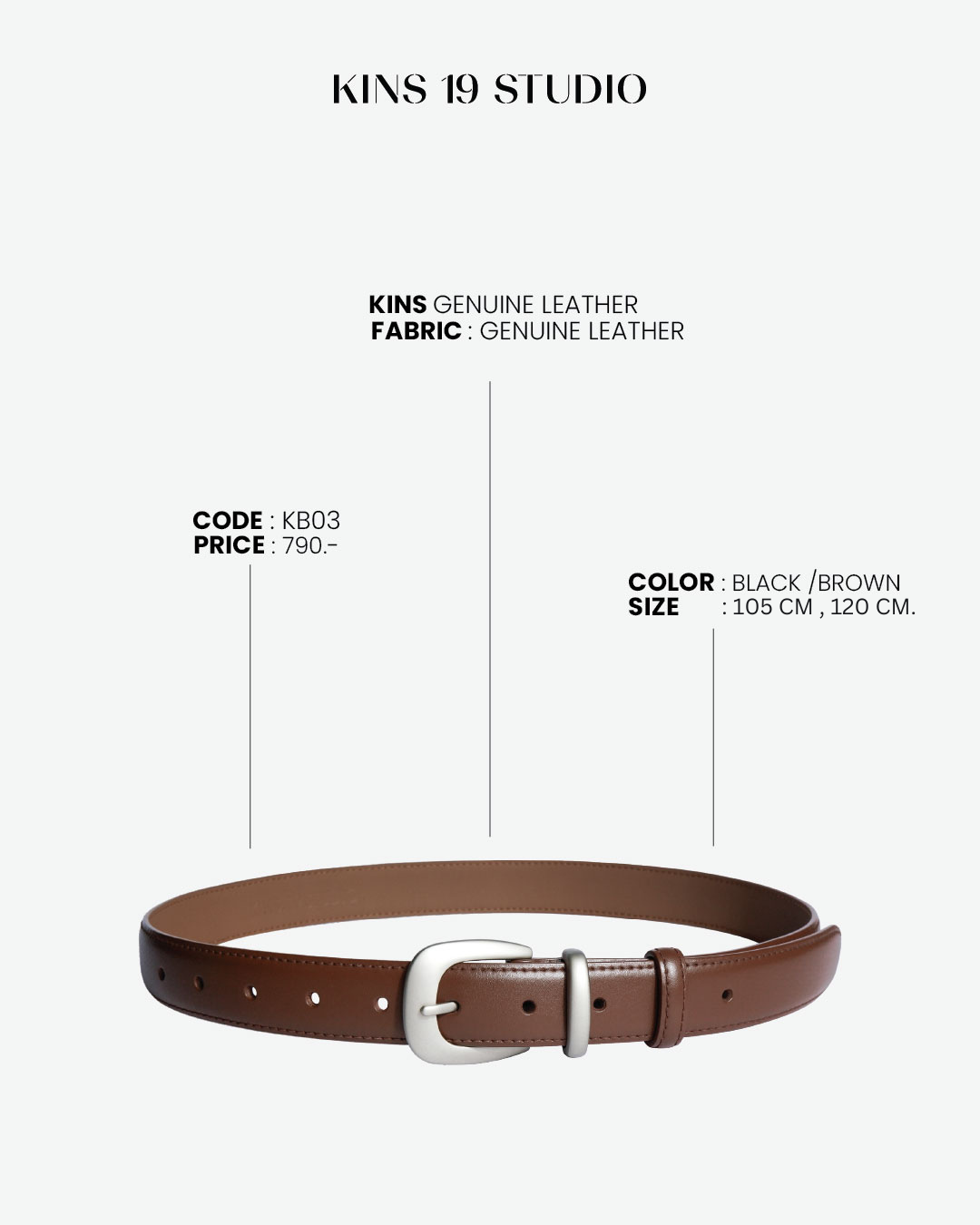 KINS | GENUINE LEATHER BELT KB01-KB03