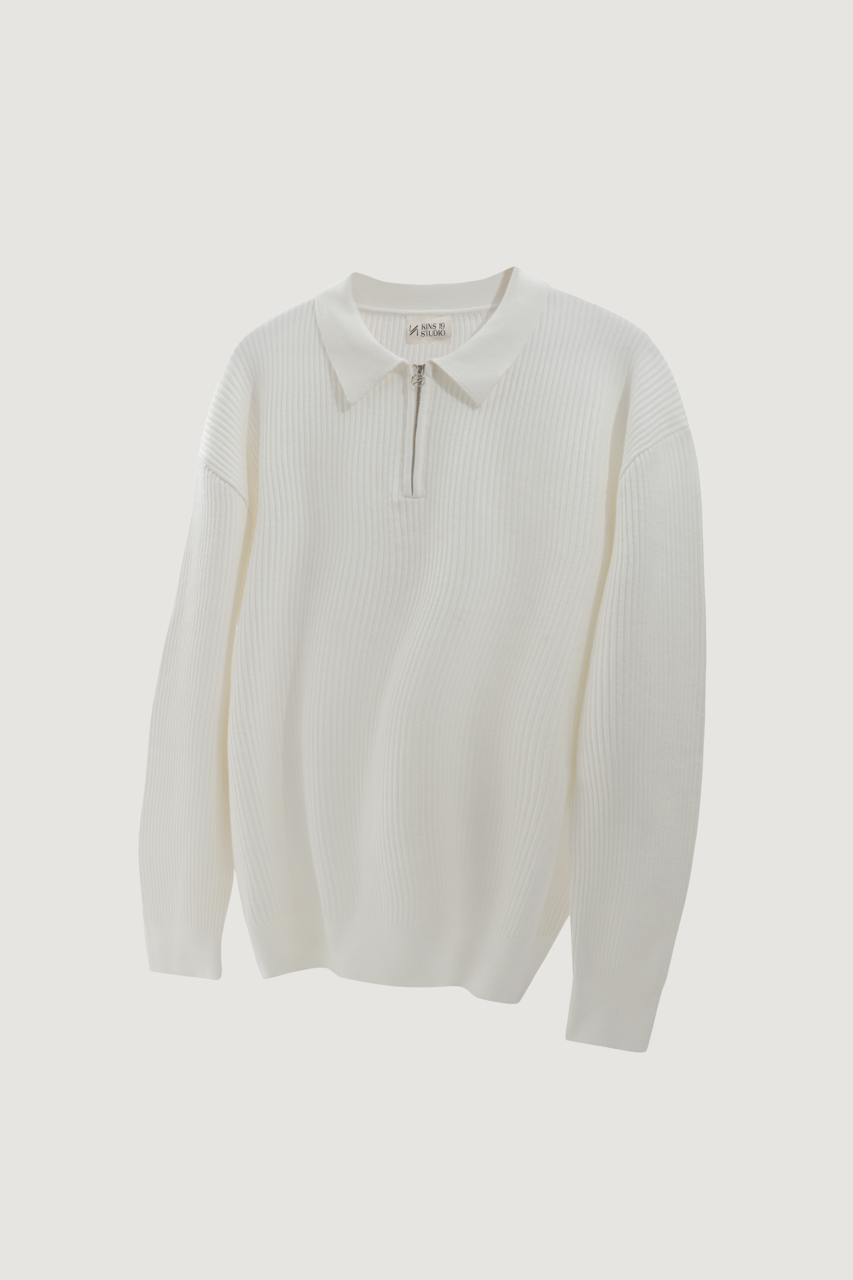 KINS | ZIP COLLAR SWEATER KN122