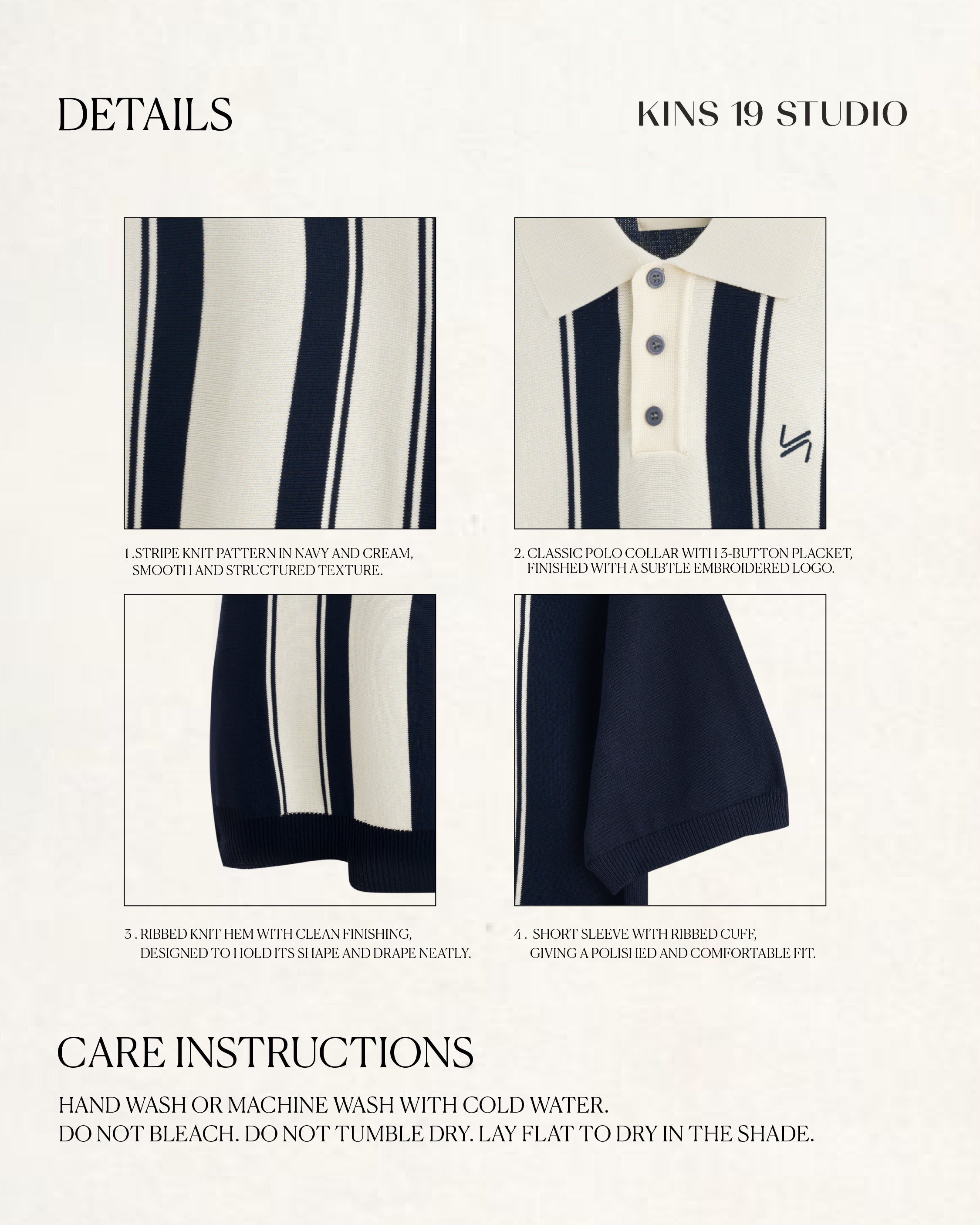 KINS 19 STUDIO |  VERTO KNIT POLO [KN132]