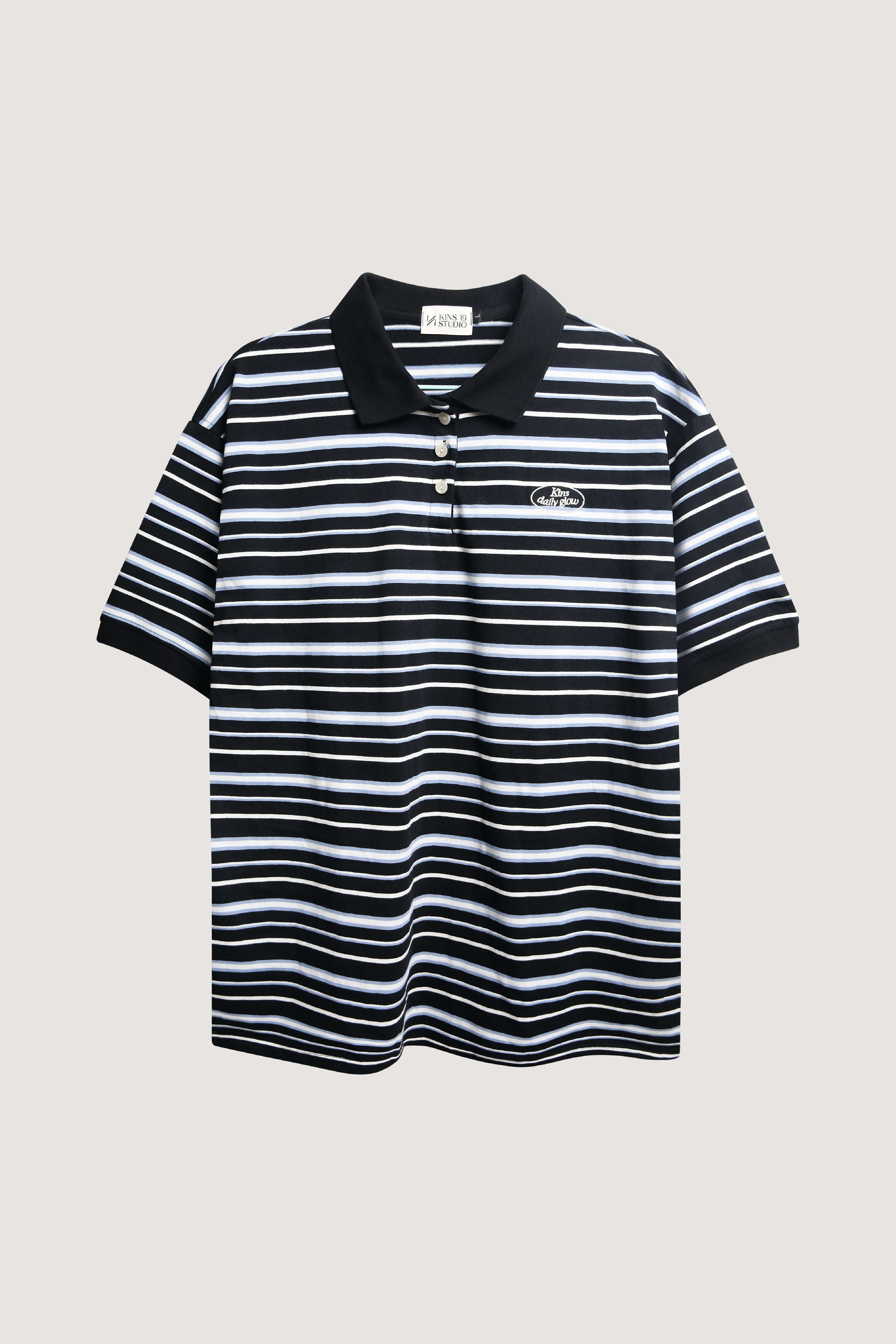 KINS 19 STUDIO |  DAILY GLOW STRIPE POLO [KN136]