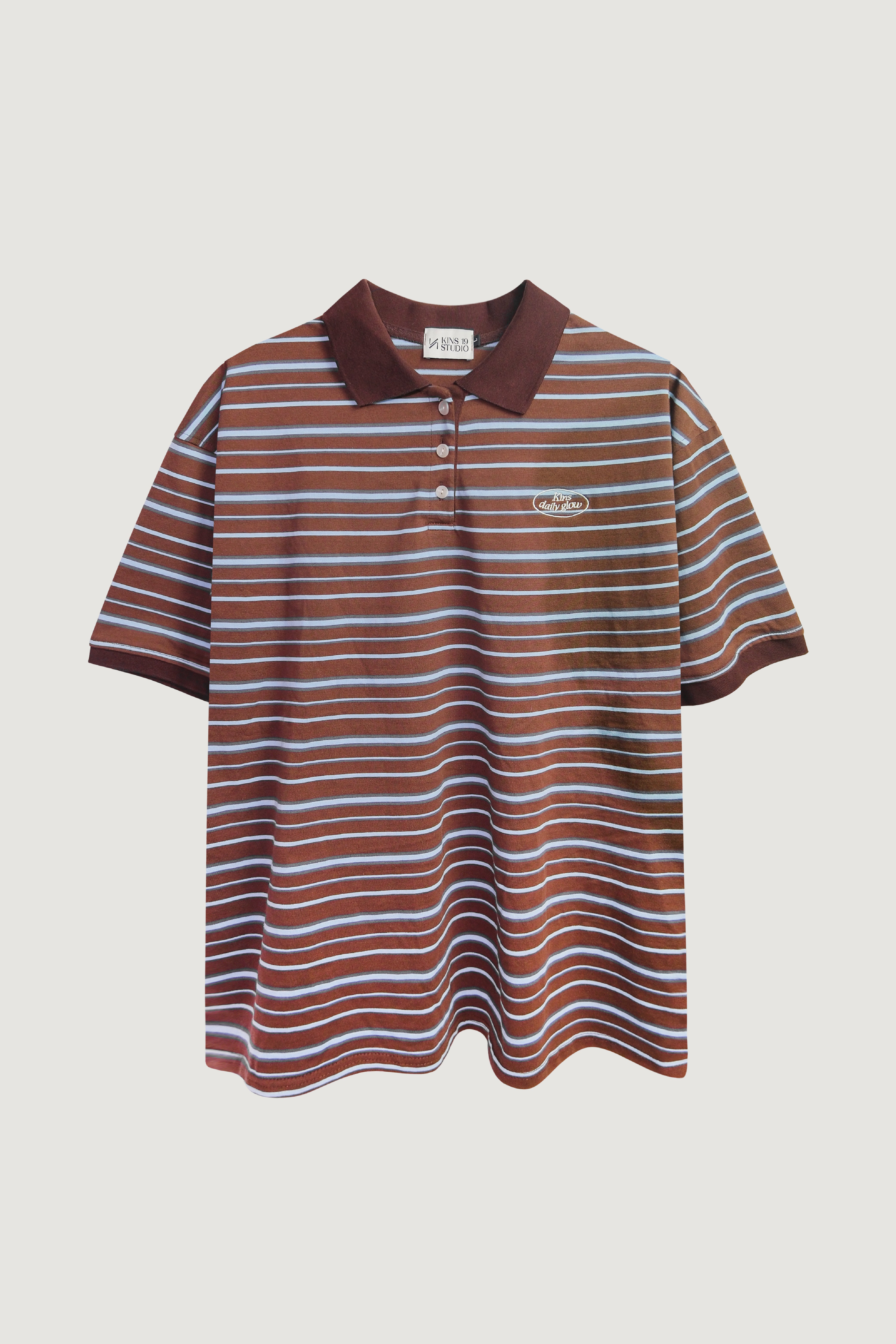 KINS 19 STUDIO |  DAILY GLOW STRIPE POLO [KN136]