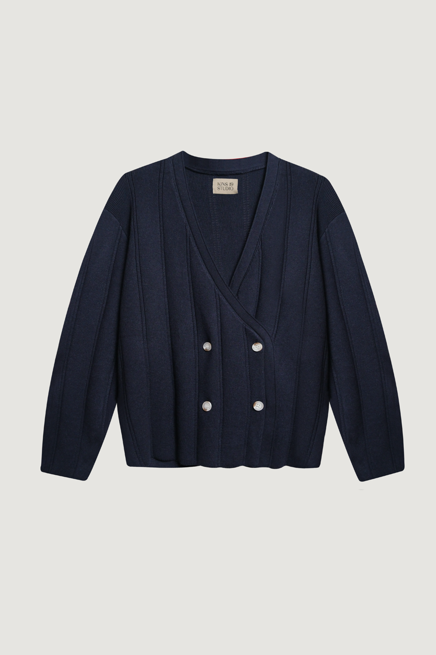 KINS 19 STUDIO | KINS Double Breasted Cardigan [KN140]