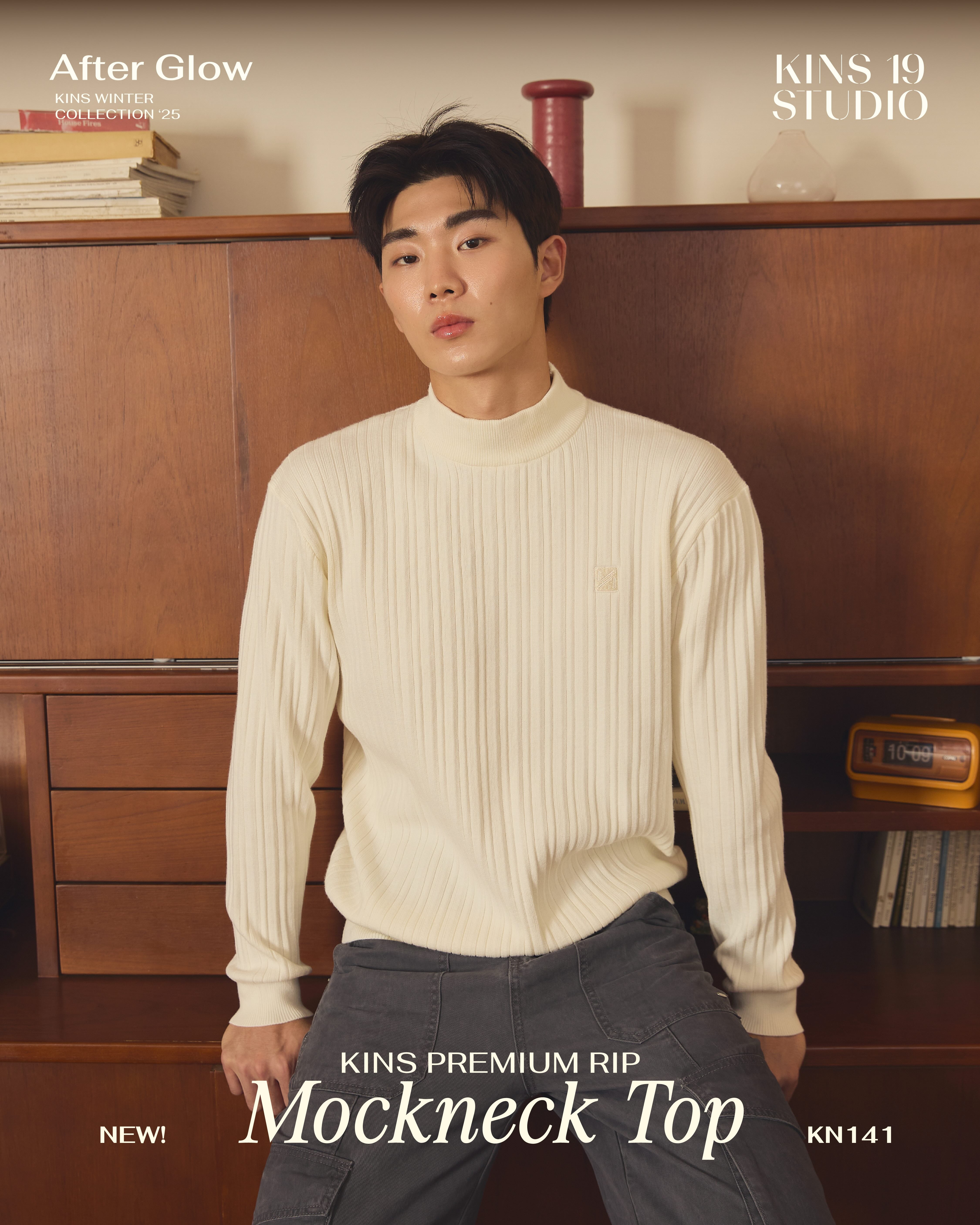 KINS Premium Rib Mockneck Top [KN141]