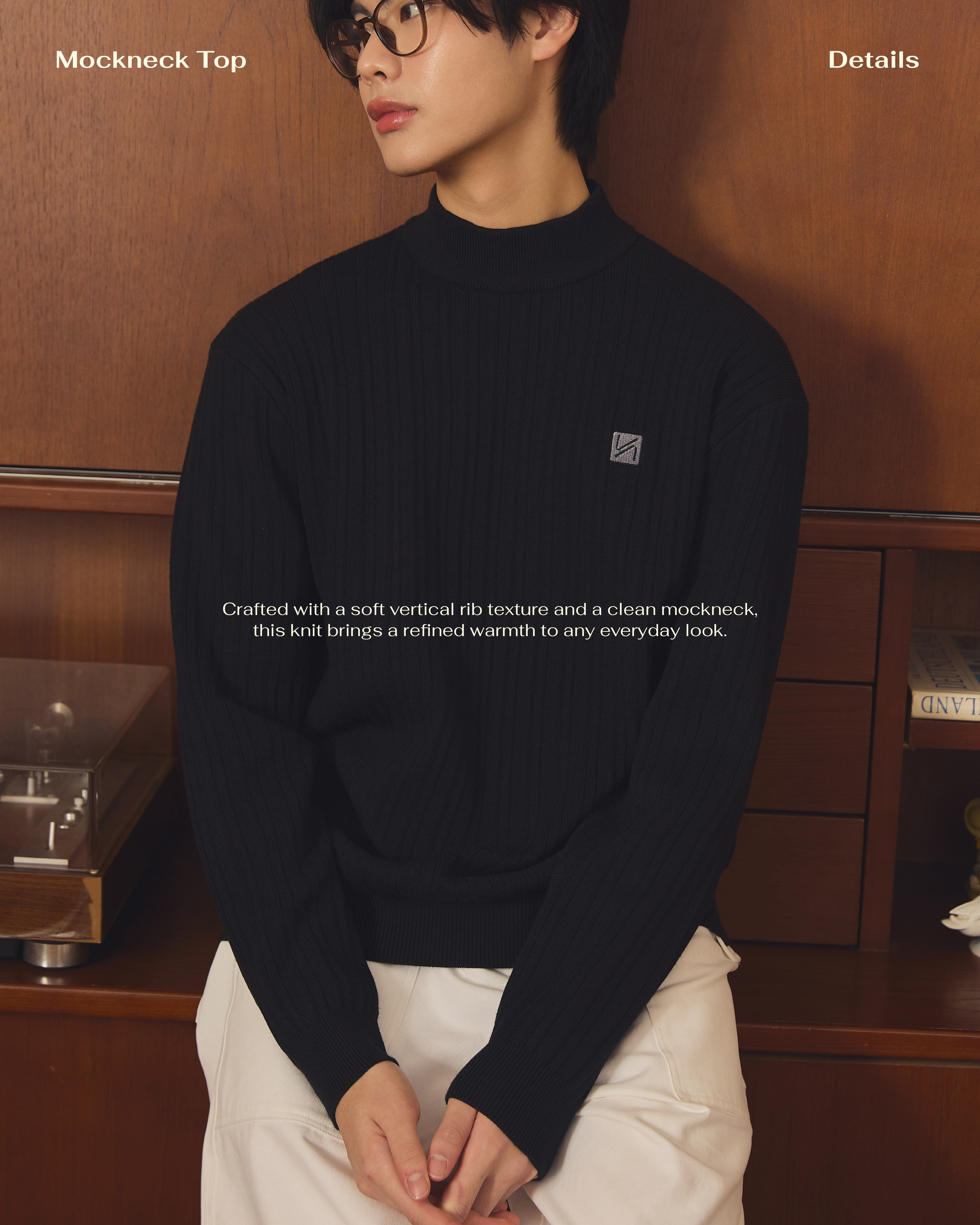 KINS Premium Rib Mockneck Top [KN141]
