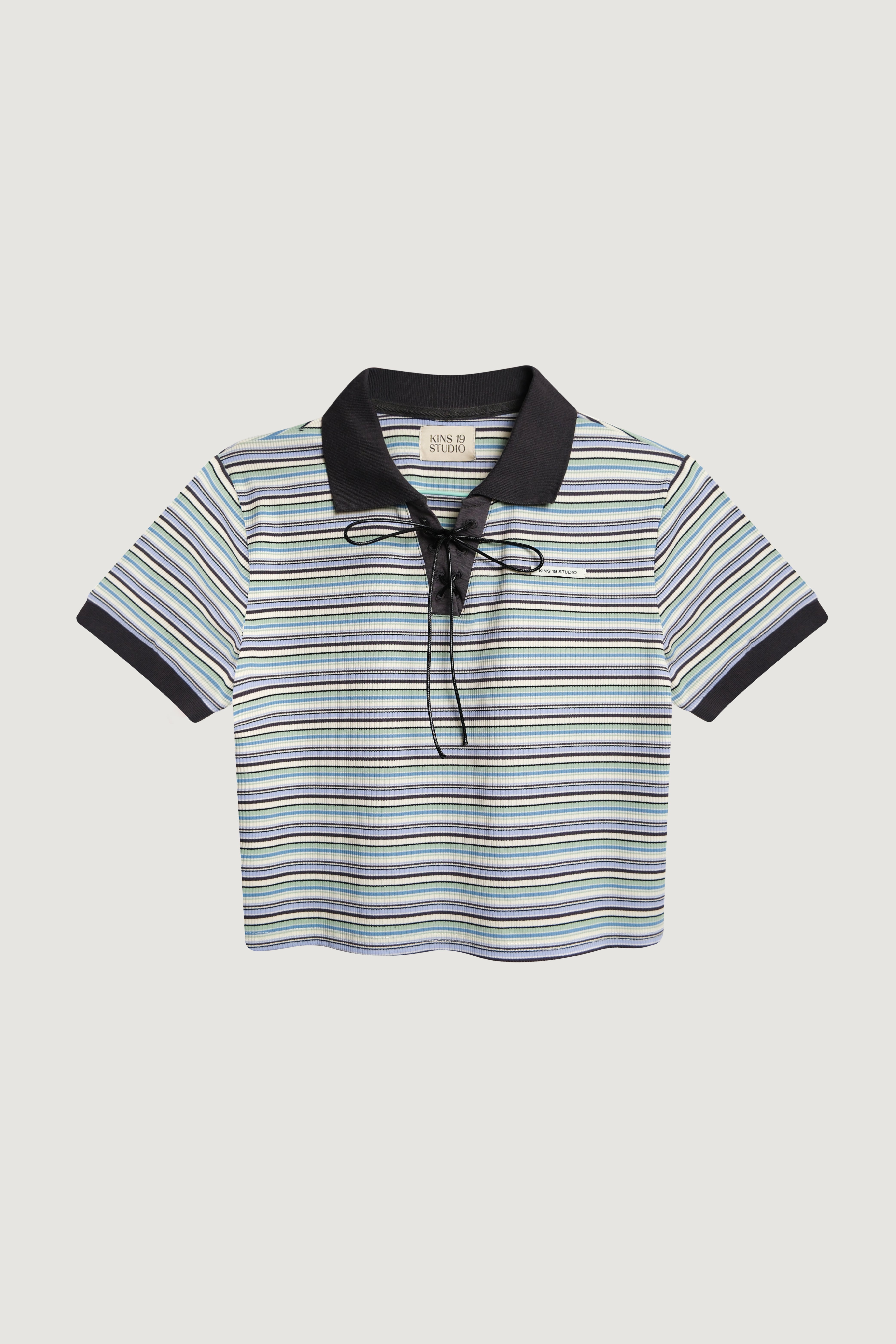 KINS 19 STUDIO | KINS Lace-up Polo Shirt  [KN147]