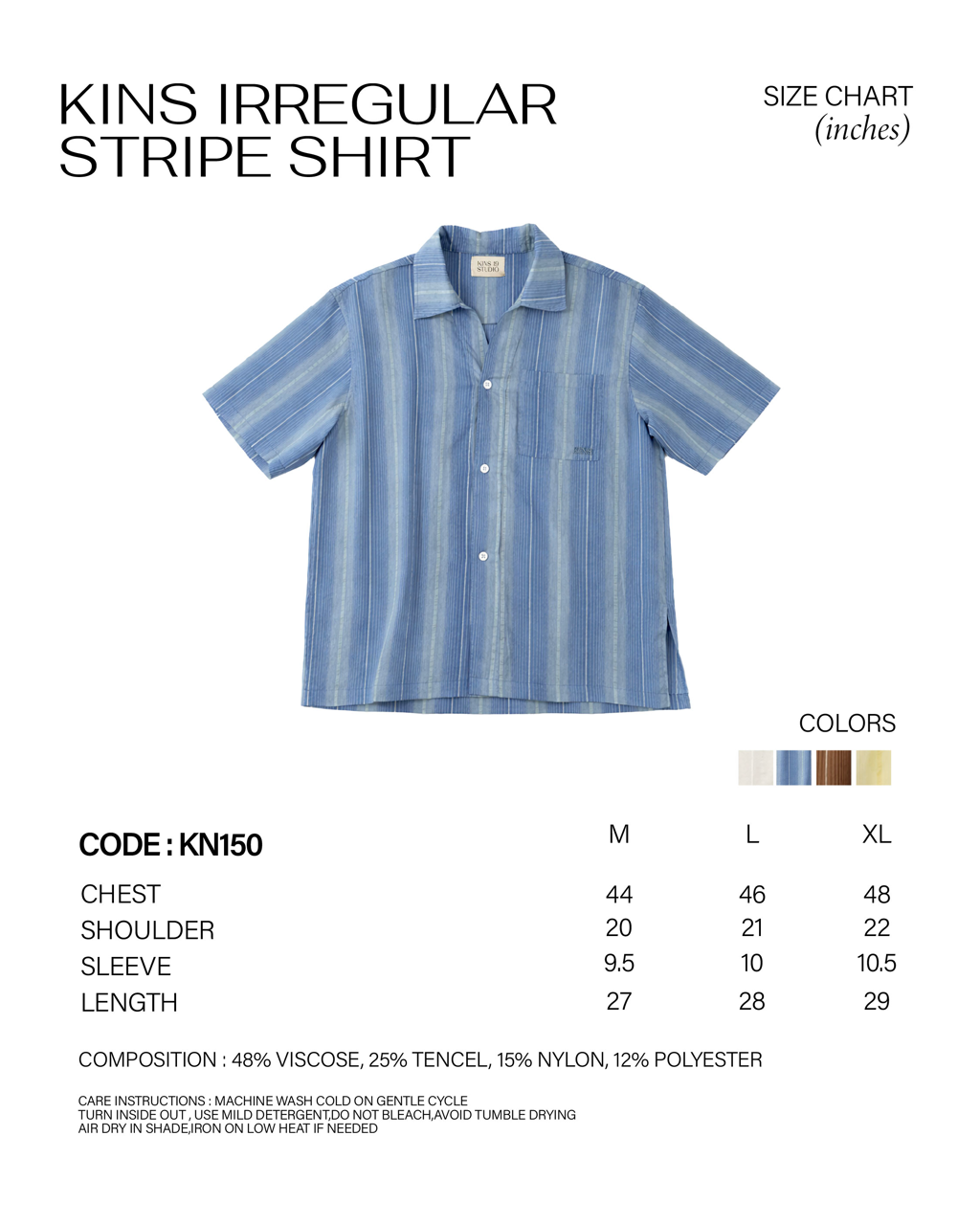 KINS Irregular Stripe Shirt [KN150]