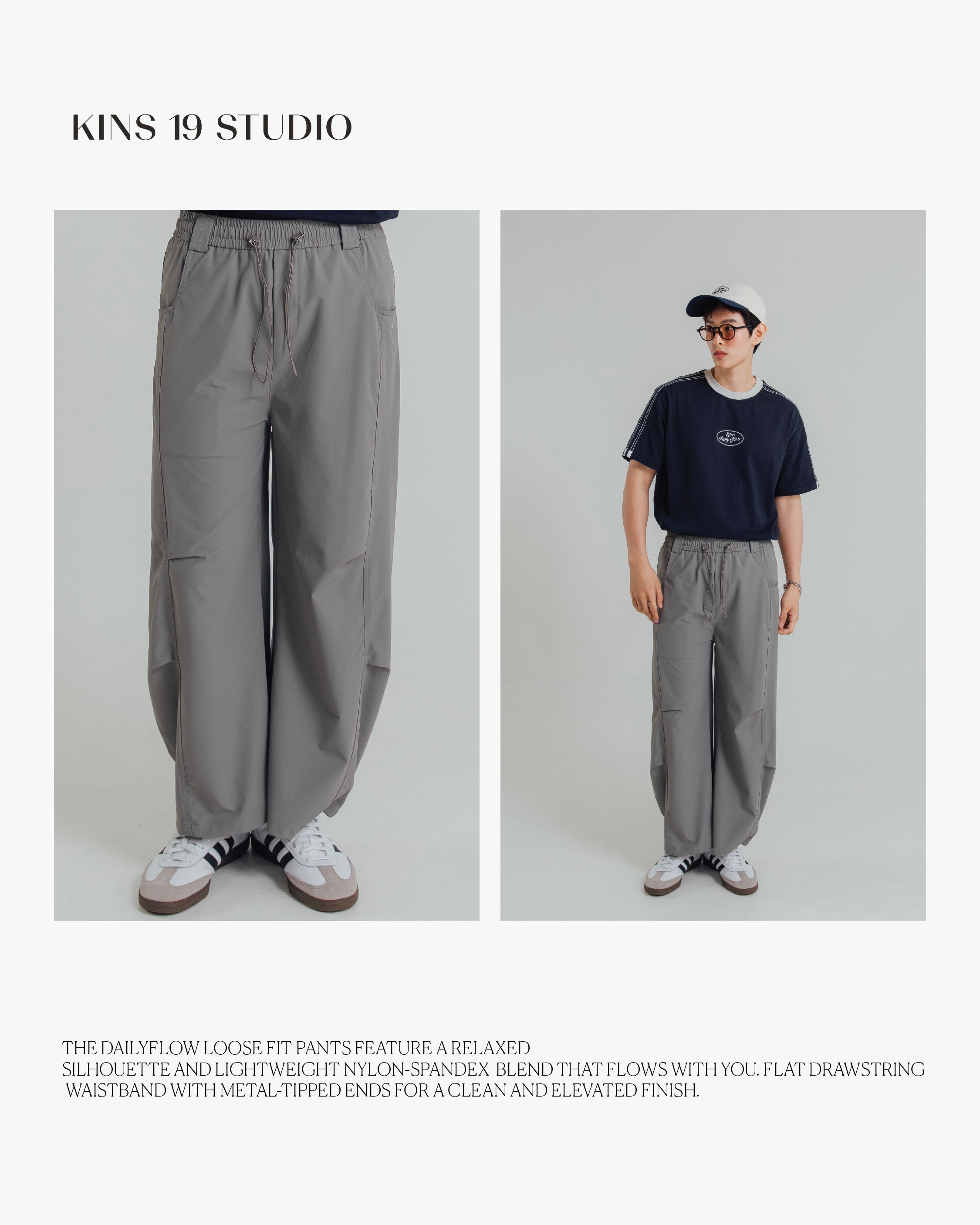 KINS 19 STUDIO | DAILYFLOW LOOSE FIT PANTS [KN226]