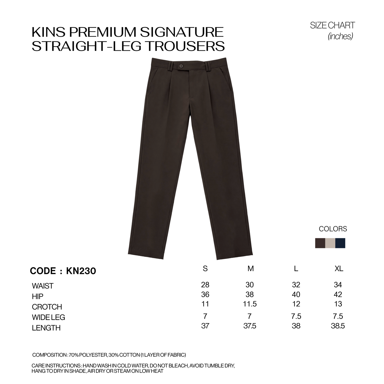 KINS Premium Signature Straight-leg Trousers [KN230]